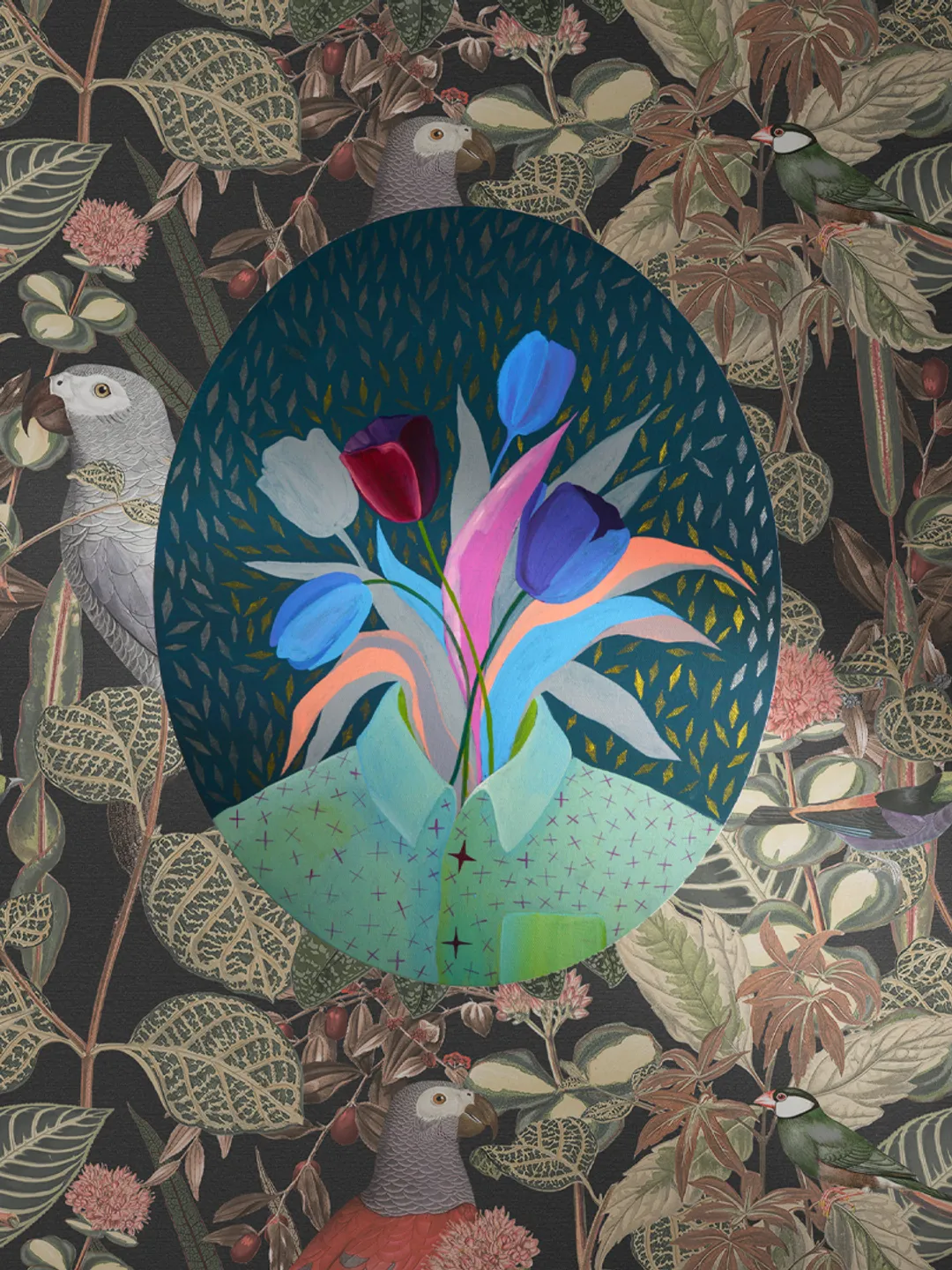 Still life Bouquet Original acrylic painting