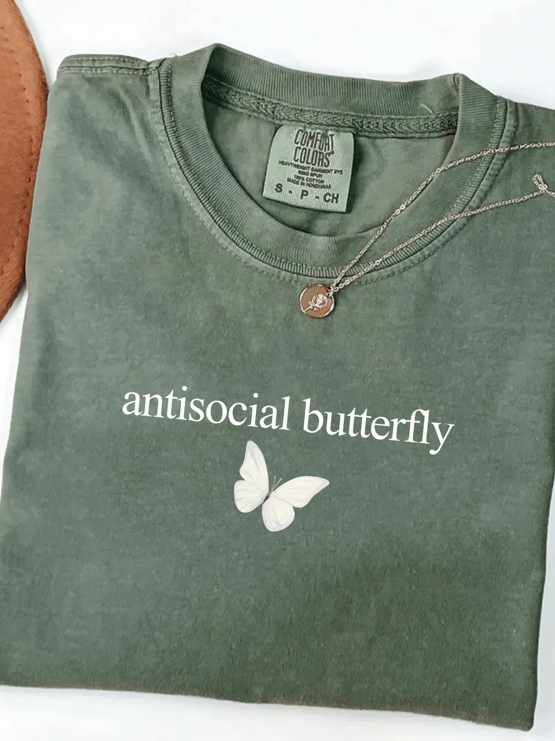 Comfort Colors® Antisocial Butterfly T-shirt: Funny Introvert Aesthetic Tee Sarcastic Gift for Her Artsy Friend