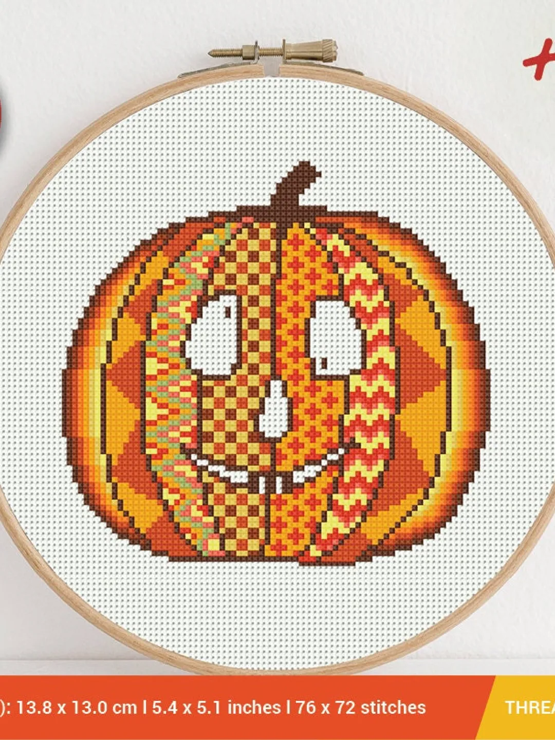 Pumpkin Halloween Cross stitch pattern | Embroidery Pattern | Instant Download | Cross Stitch Patterns | Embroidery Designs