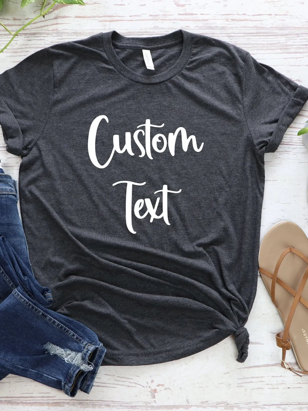 Custom Printed T-Shirt: Personalized Text Shirts (Unisex and Women's Sizes)