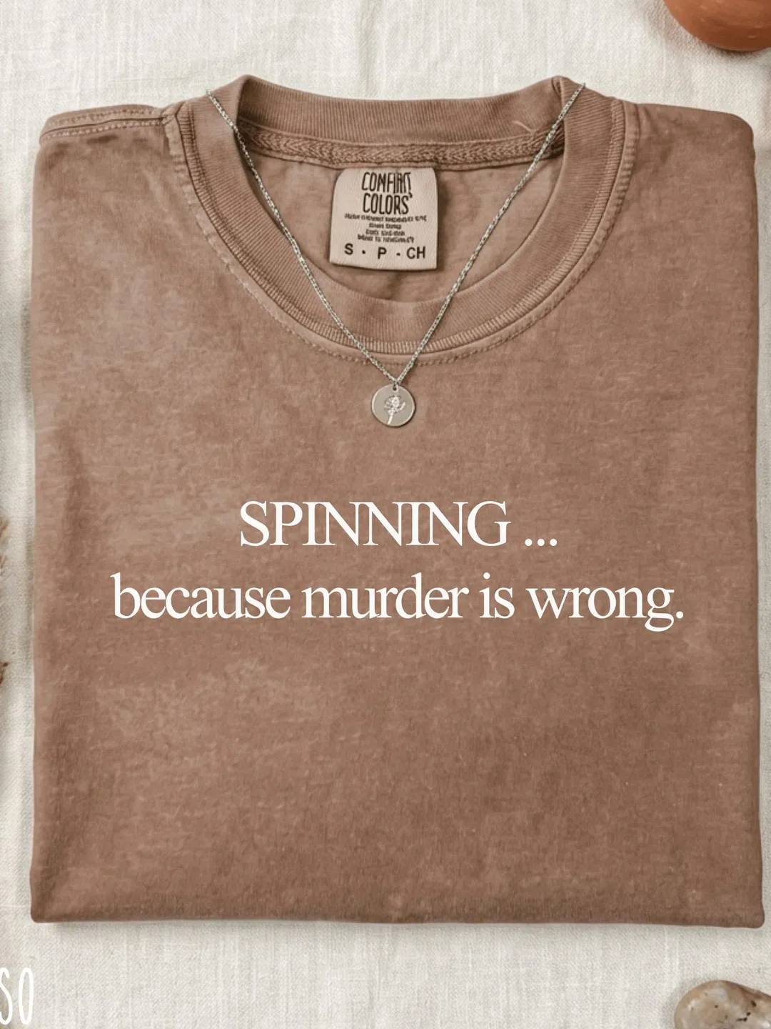 Spinning Because Murder Is Wrong Shirt Funny Cycling Comfort Colors® Tee