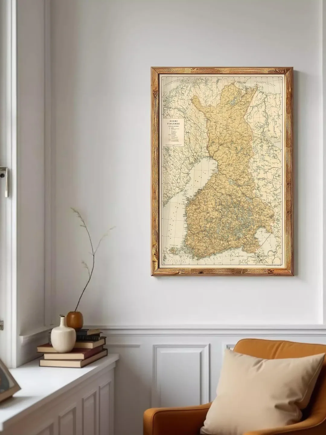 Vintage Finland Map Print | 1930s Wall Art