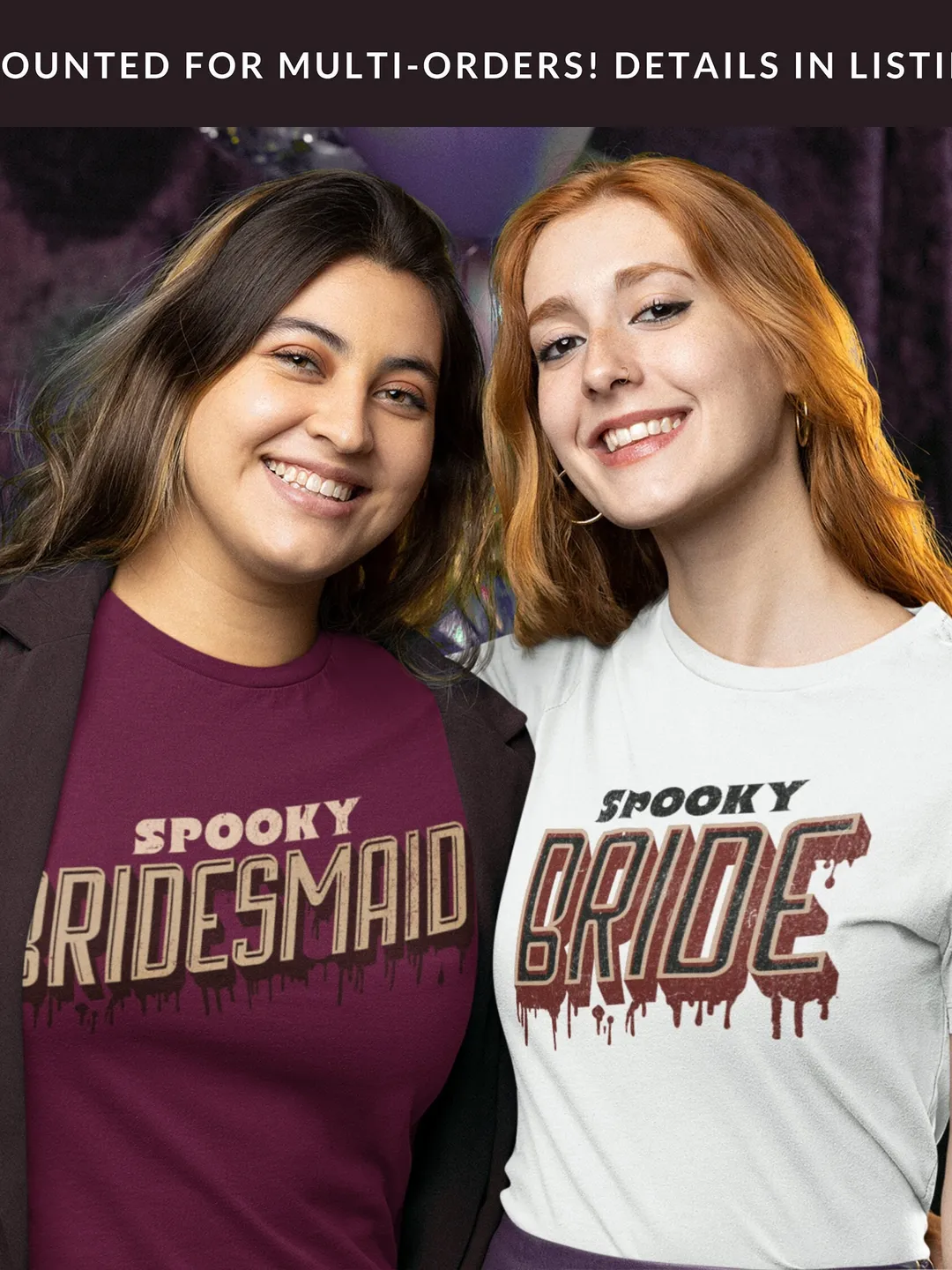 Halloween Bachelorette Party Shirt Spooky Bride and Bridesmaid Tee Halloween Bridal Party tshirt Spooky Bridesmaid Halloween shirt for Bride
