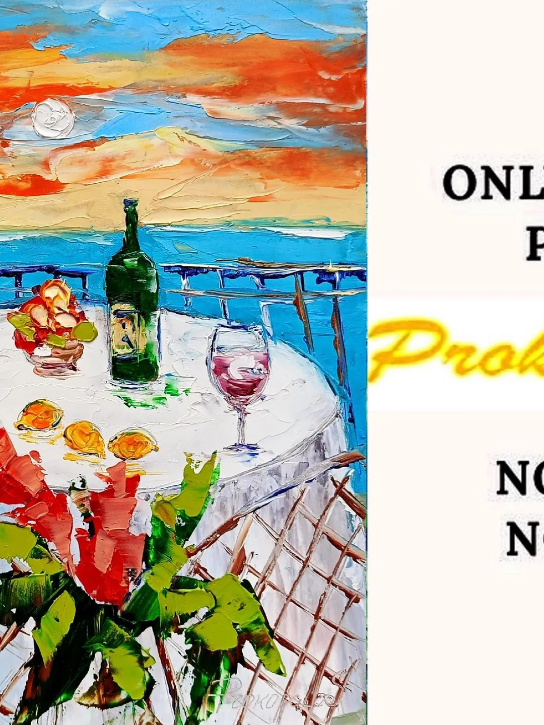 Sorrento Amalfi Coast oil painting italian Sea Original Painting