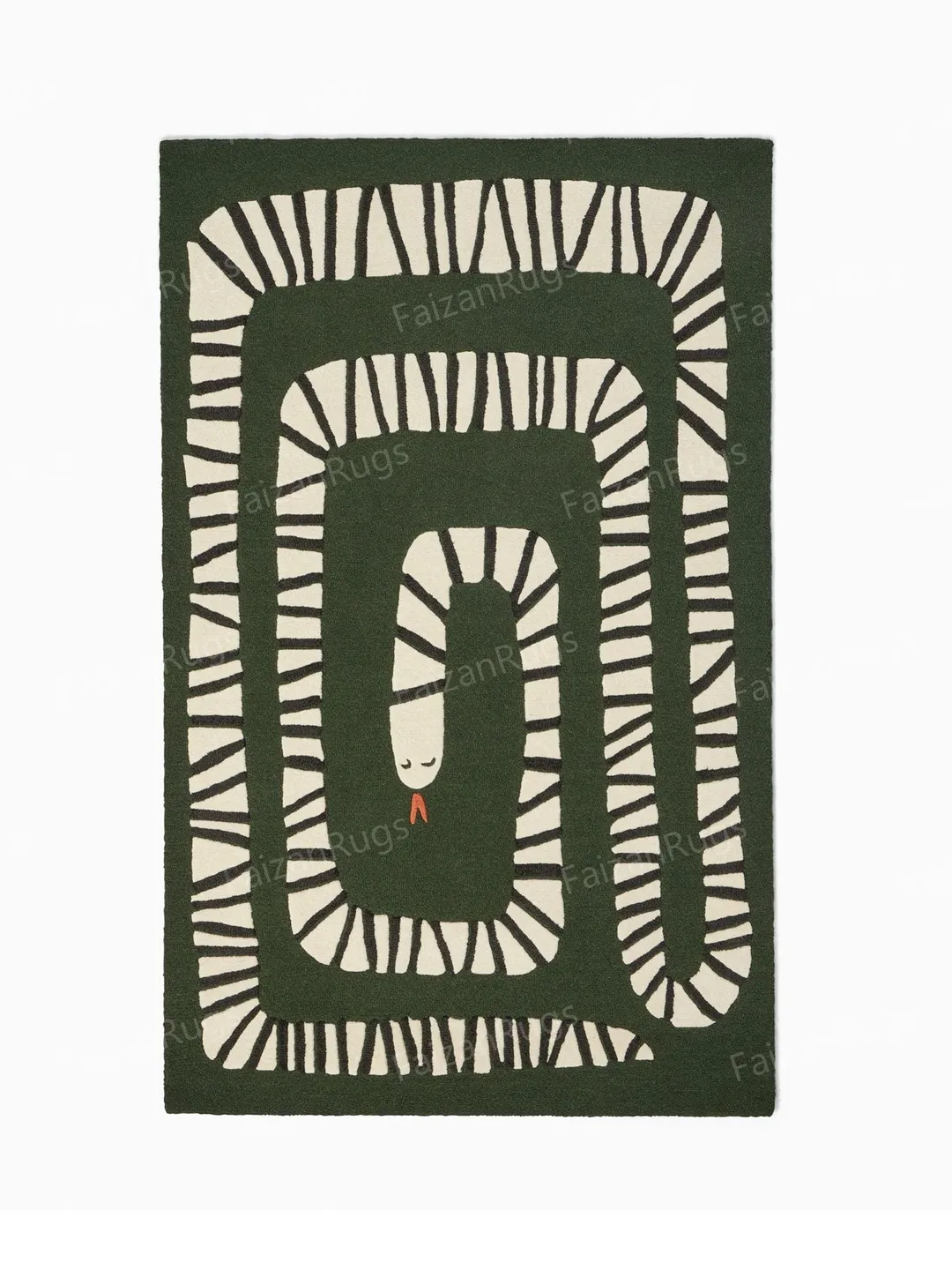 Buy 8x10 Snake Hand Tufted Area Beautiful Handmade Rug 100% Woolen Rug ...
