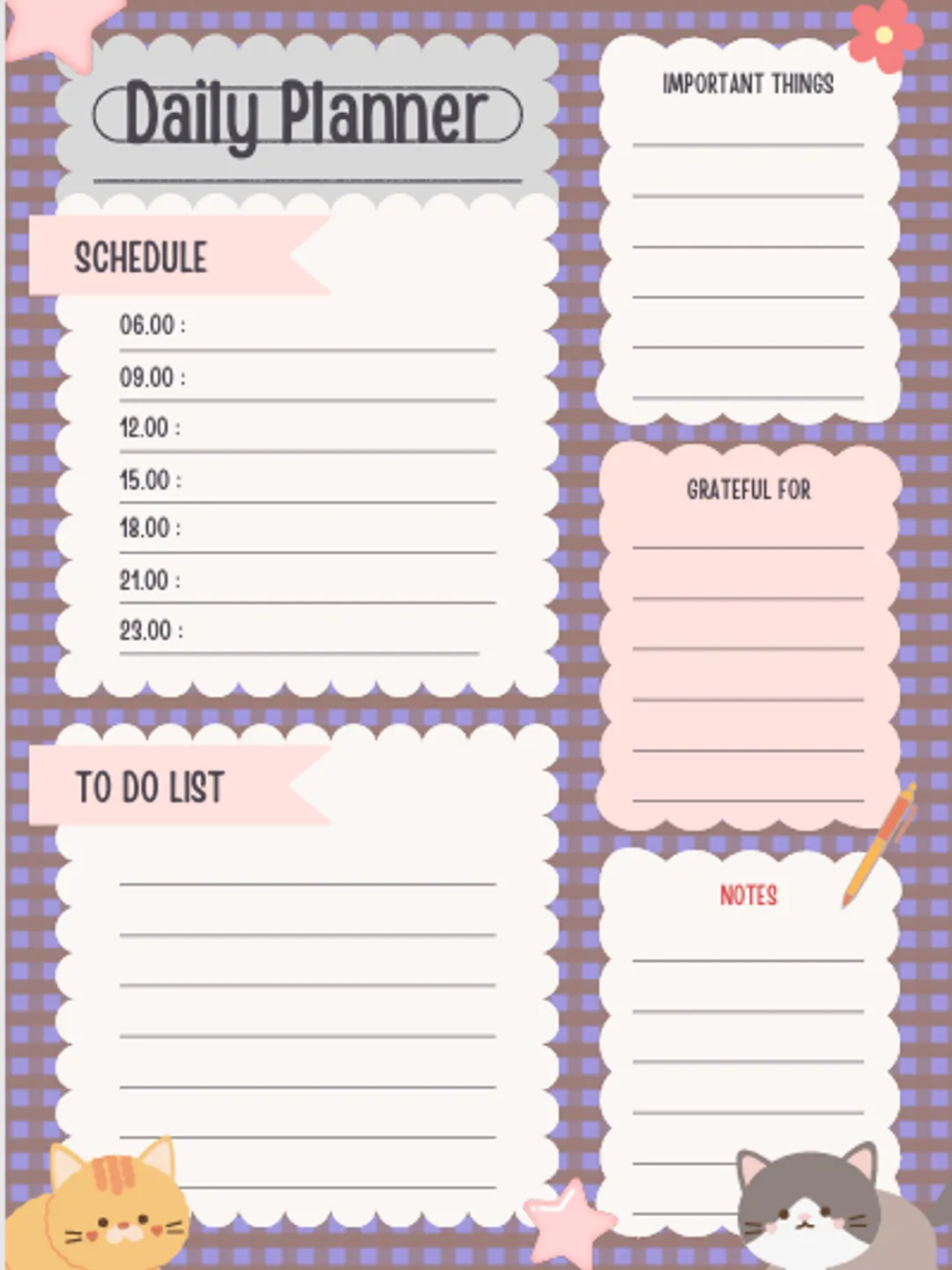 ADHD Productivity Planner Printable Bundle, Daily Weekly Planner, Habit ...