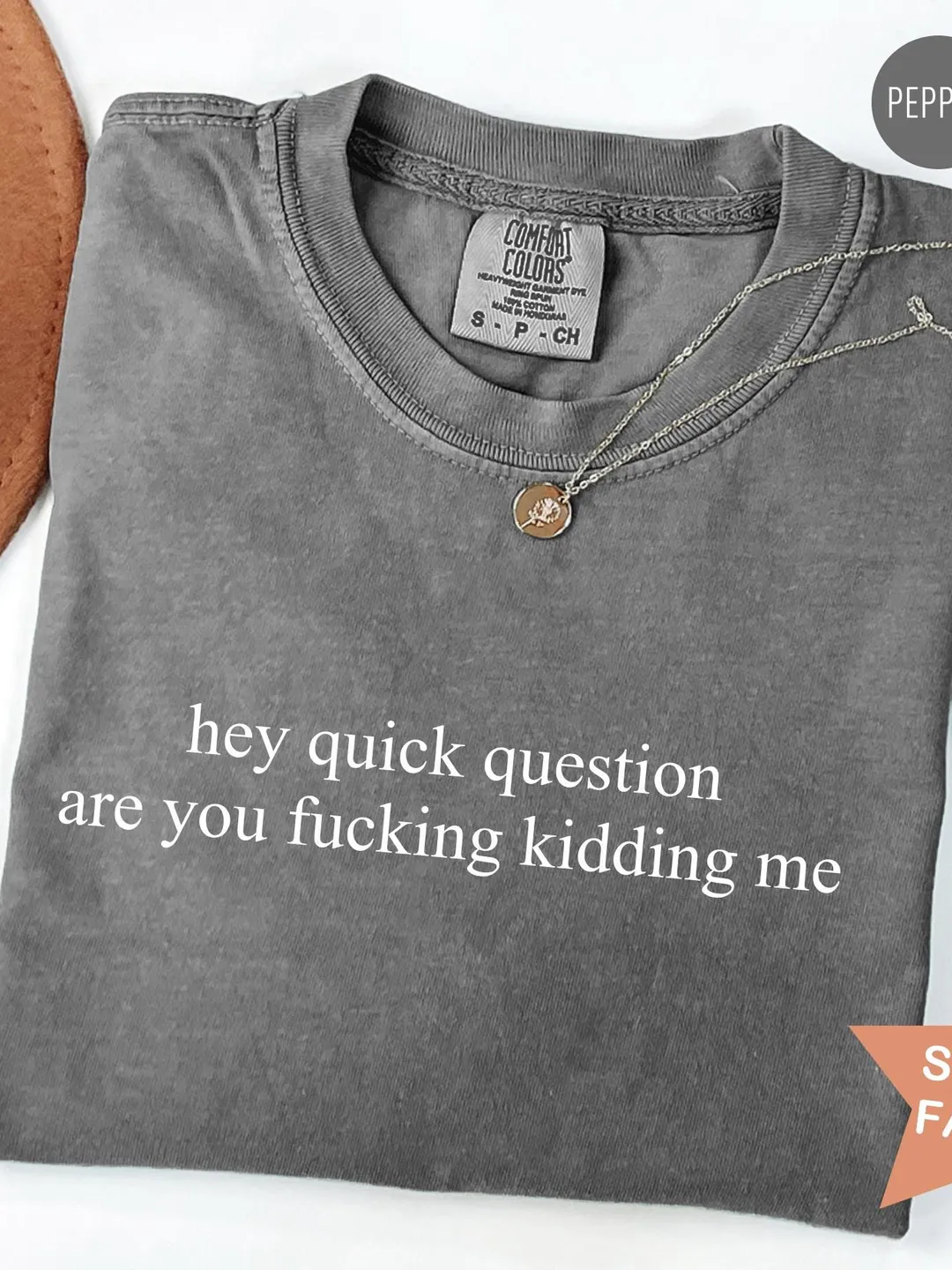 Comfort Colors Sarcastic Humor Shirt: "Hey Quick Question" Trendy Tee