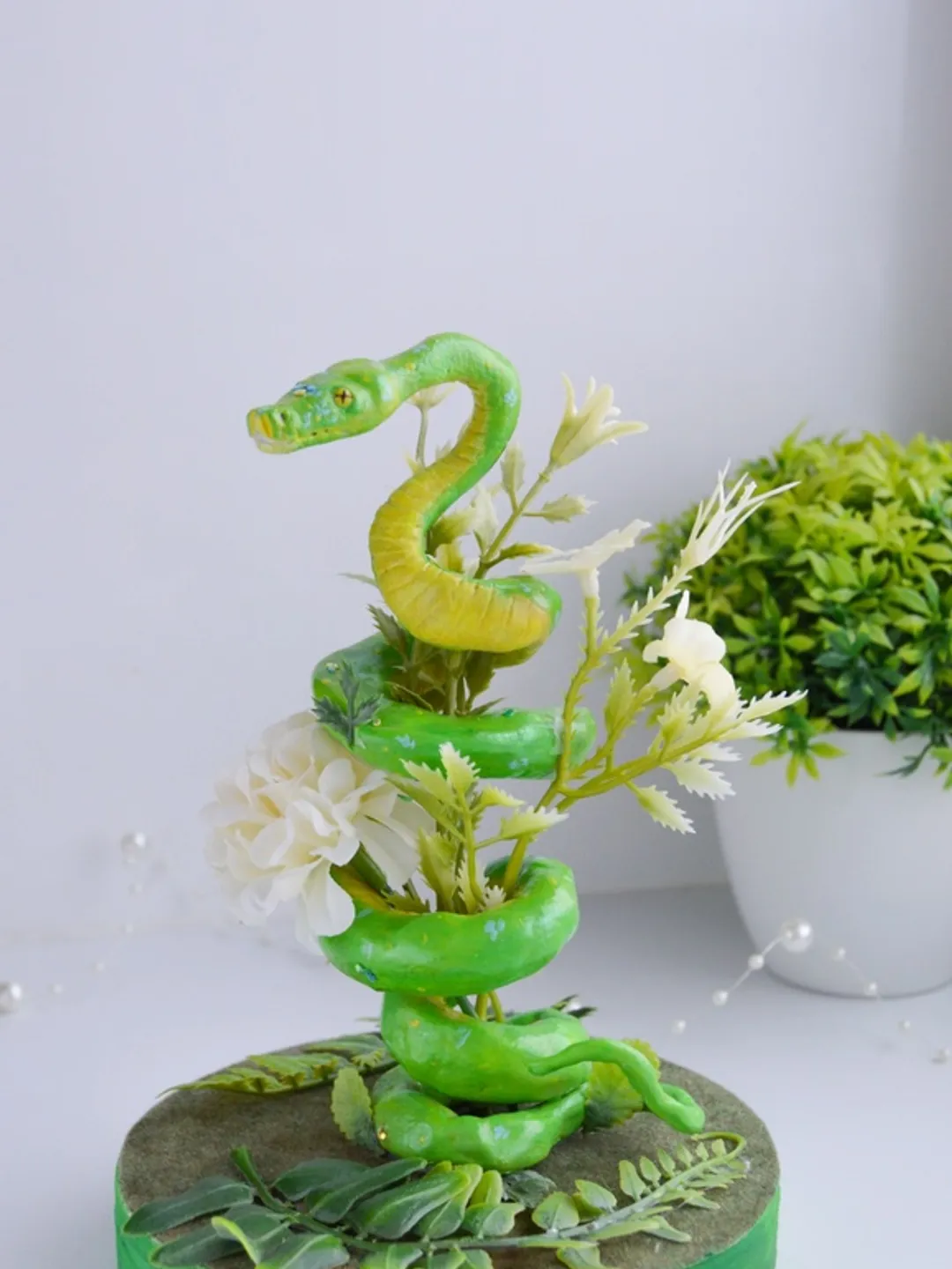 Python sculpture polymer clay
