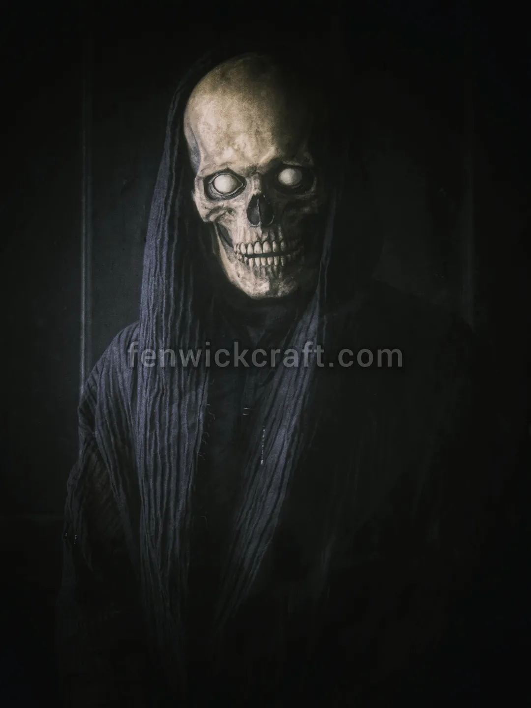 Full Skull Mask/Helmet With Movable Jaw/Blind Eyes