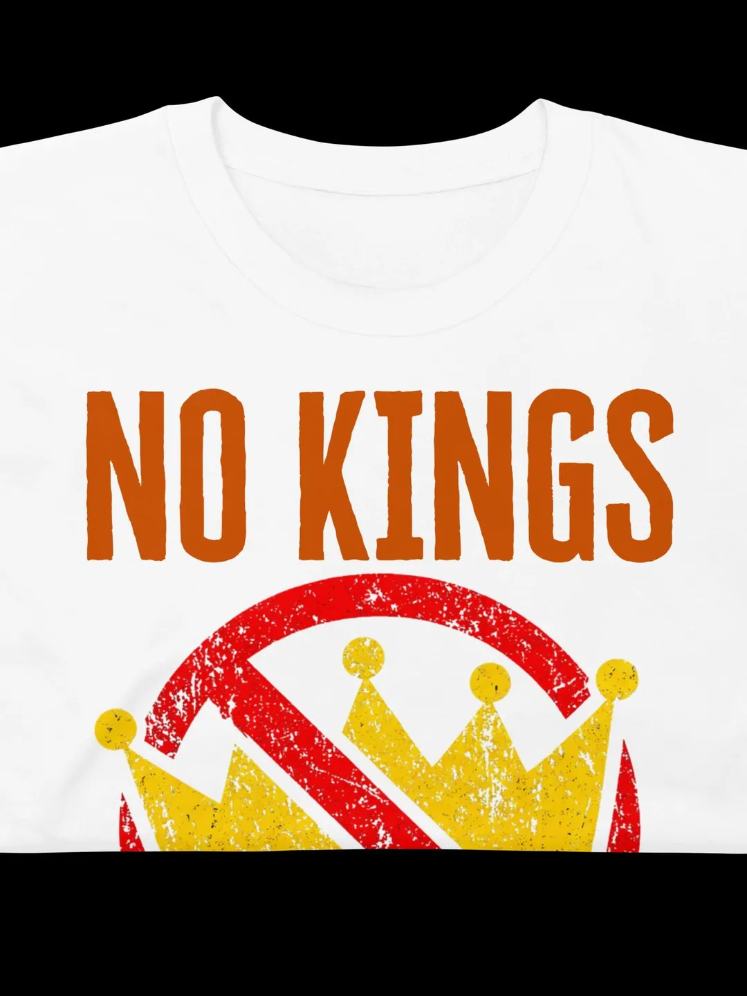 No Kings Graphic Tee Equality and Liberty Shirt Anti Authoritarian Minimalist Crown Design History Lover Apparel Unisex Cotton Top