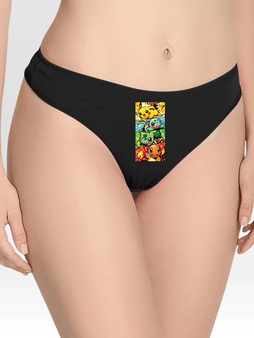 With Pokemon Lingerie Thong