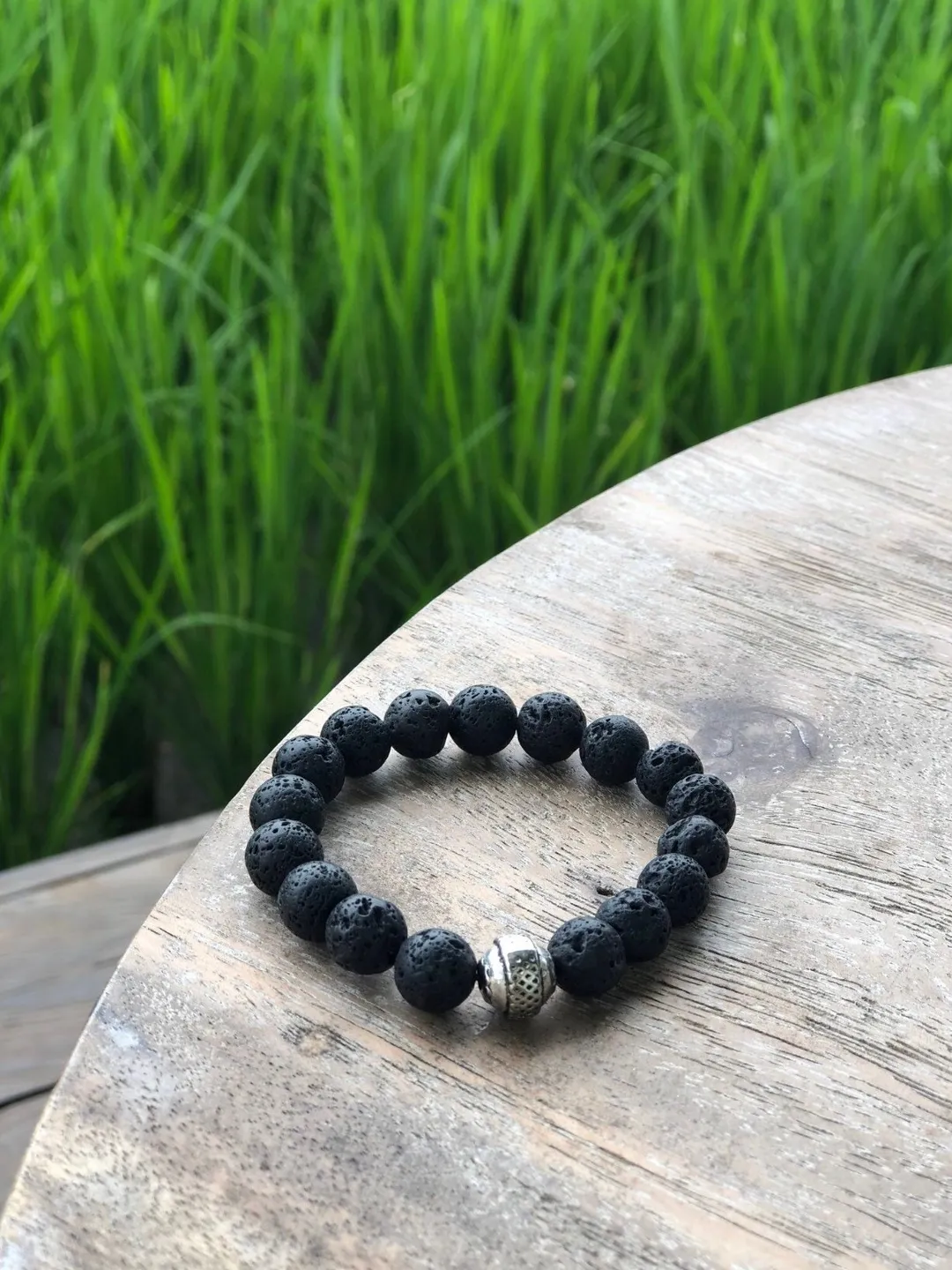 Genuine Lava Stone Woman Bracelet | Bali Jewerly | Black Gemstone Bracelet | Mala Bracelet | Aroma Bracelet | Brutal Bracelet Bead Black