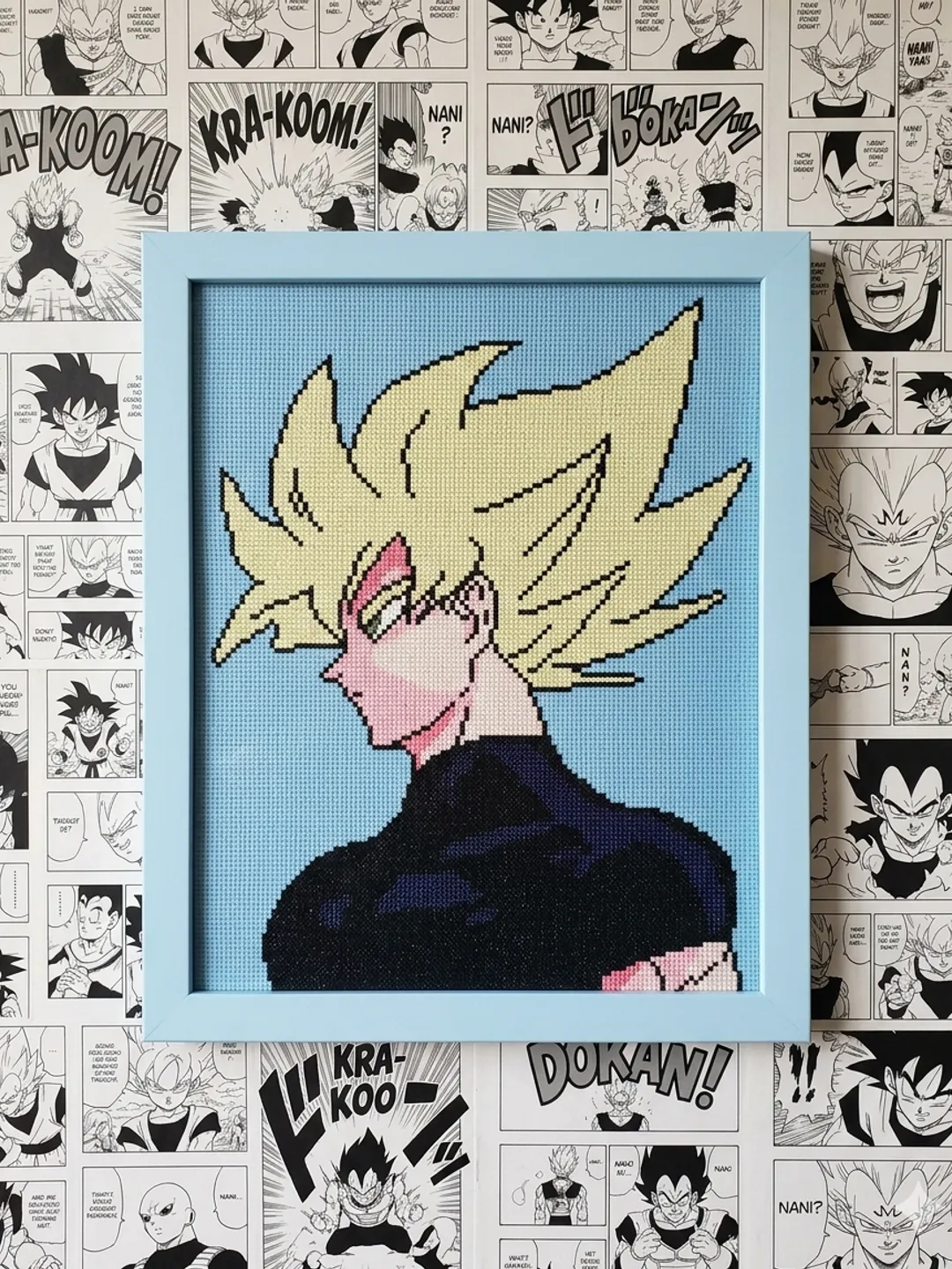 Cross Stitch Pattern / Tapestry Crochet /Goku SSJ (Dragon Ball