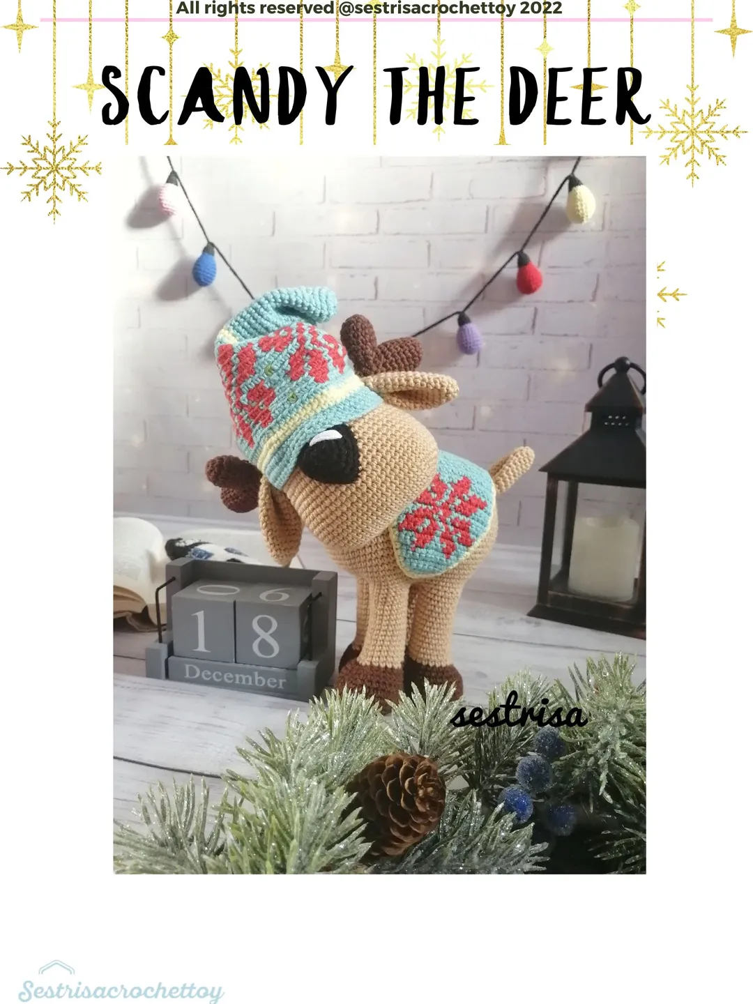 Scandy the deer PDF crochet pattern