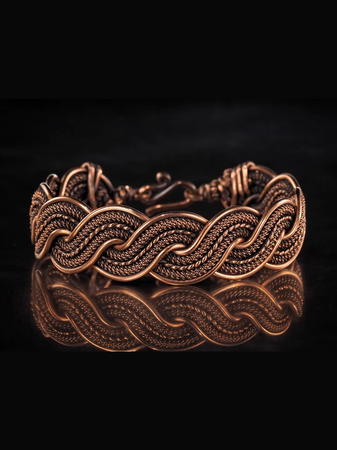 Wire wrapped copper bracelet for woman Antique style copper jewelry WireWrapArt