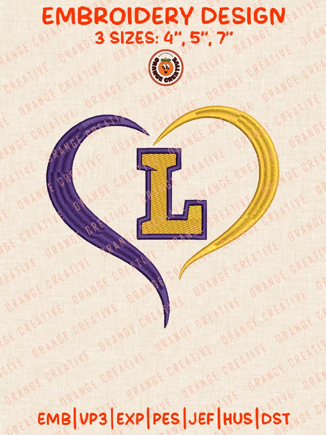 Lipscomb Bisons Heart Logo Embroidery Design Files, NCAA Logos Embroidery Designs, NCAA Machine Embroidery Files, 3 Sizes, Custom Sizes, Digital Files