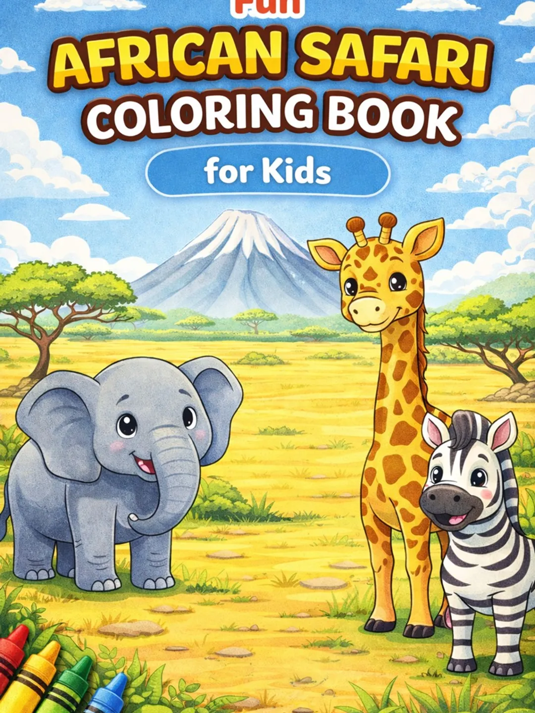 Fun African Safari Coloring Book for Kids
