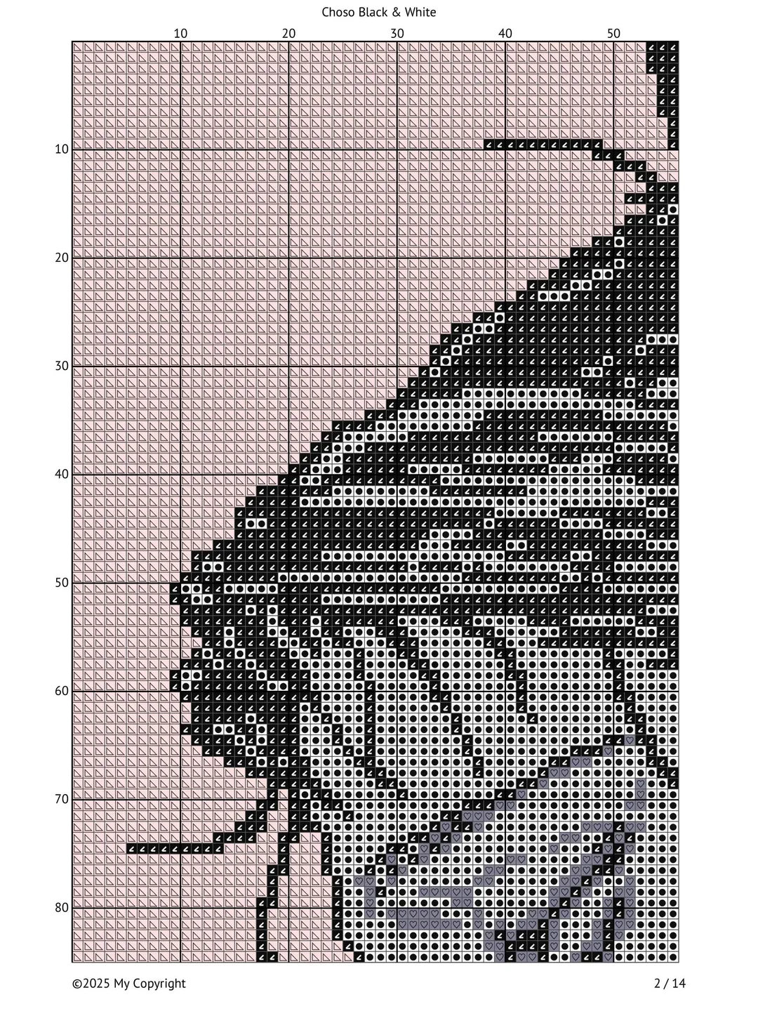 Cross Stitch Pattern /Tapestry Crochet / Choso (Anime: Jujutsu Kaisen ...