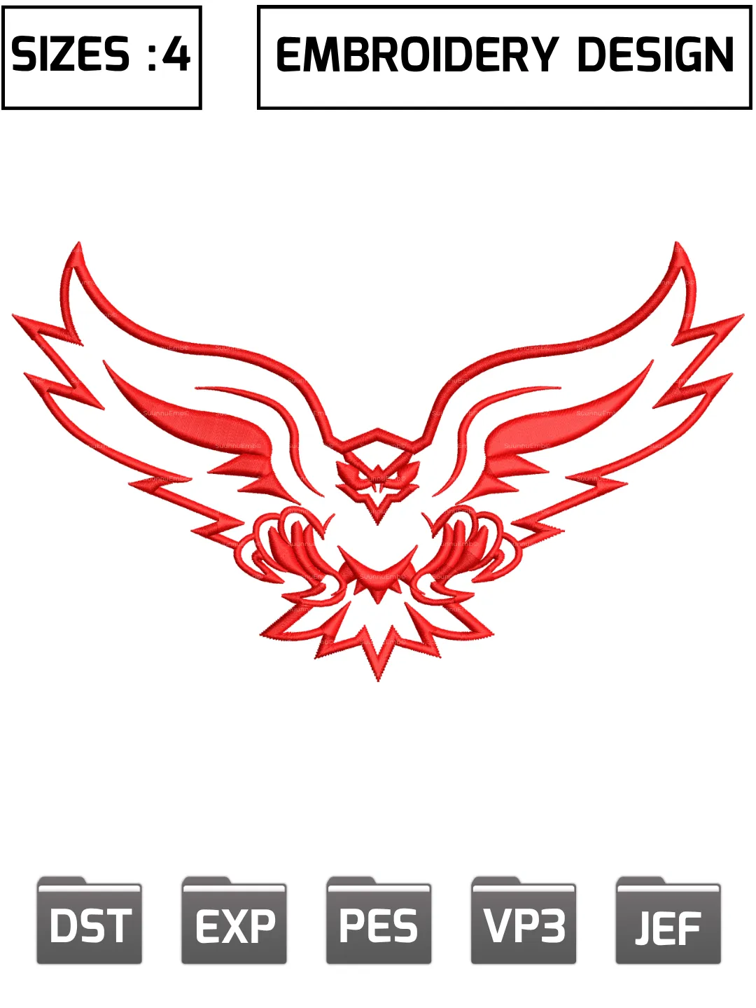 Hartford Hawks Alternate Logo Embroidery Design,Machine Embroidery Design File,4 Sizes, Digital Download