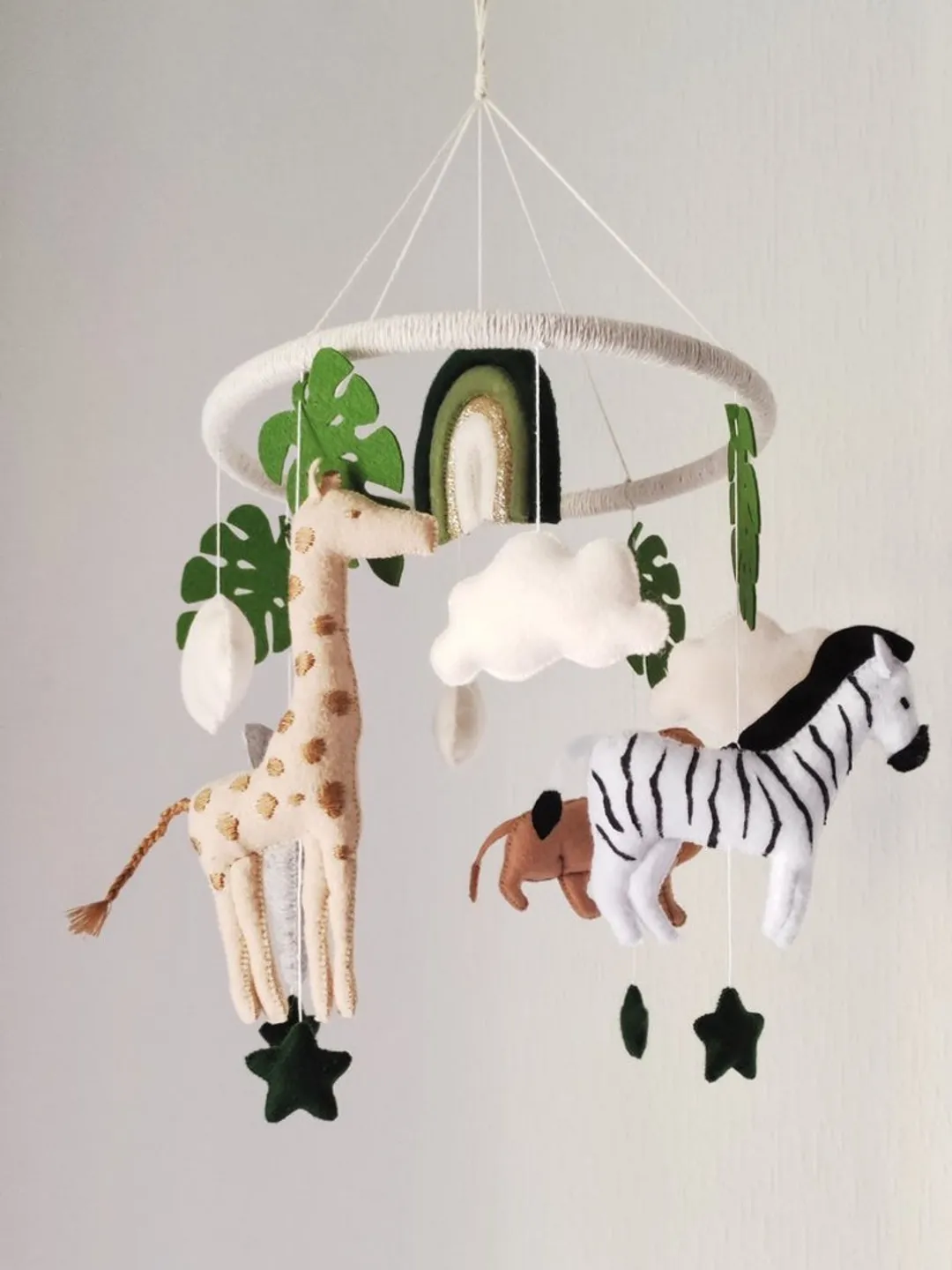 Baby mobile, crib mobile, safari mobile, neutral nursery decor