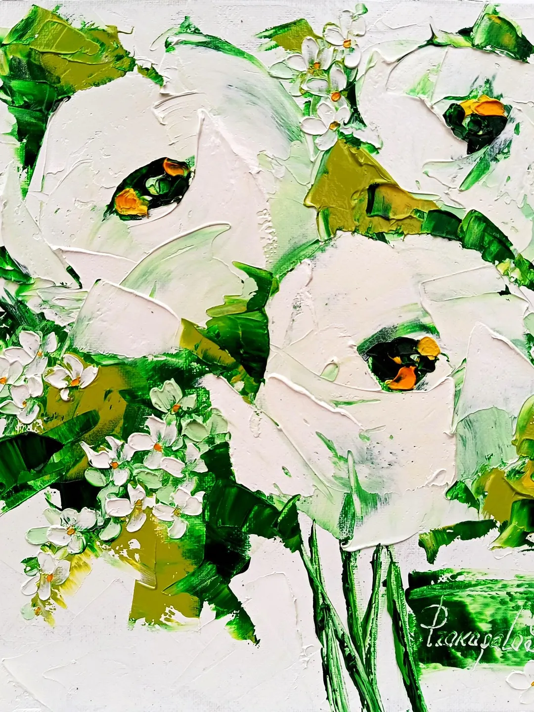 Lilac Painting Flower on Canvas Peony Original Art Impasto Painting Floral Wall Art Peonies Oil Painting Canvas Gift by ArtProkopaloSv