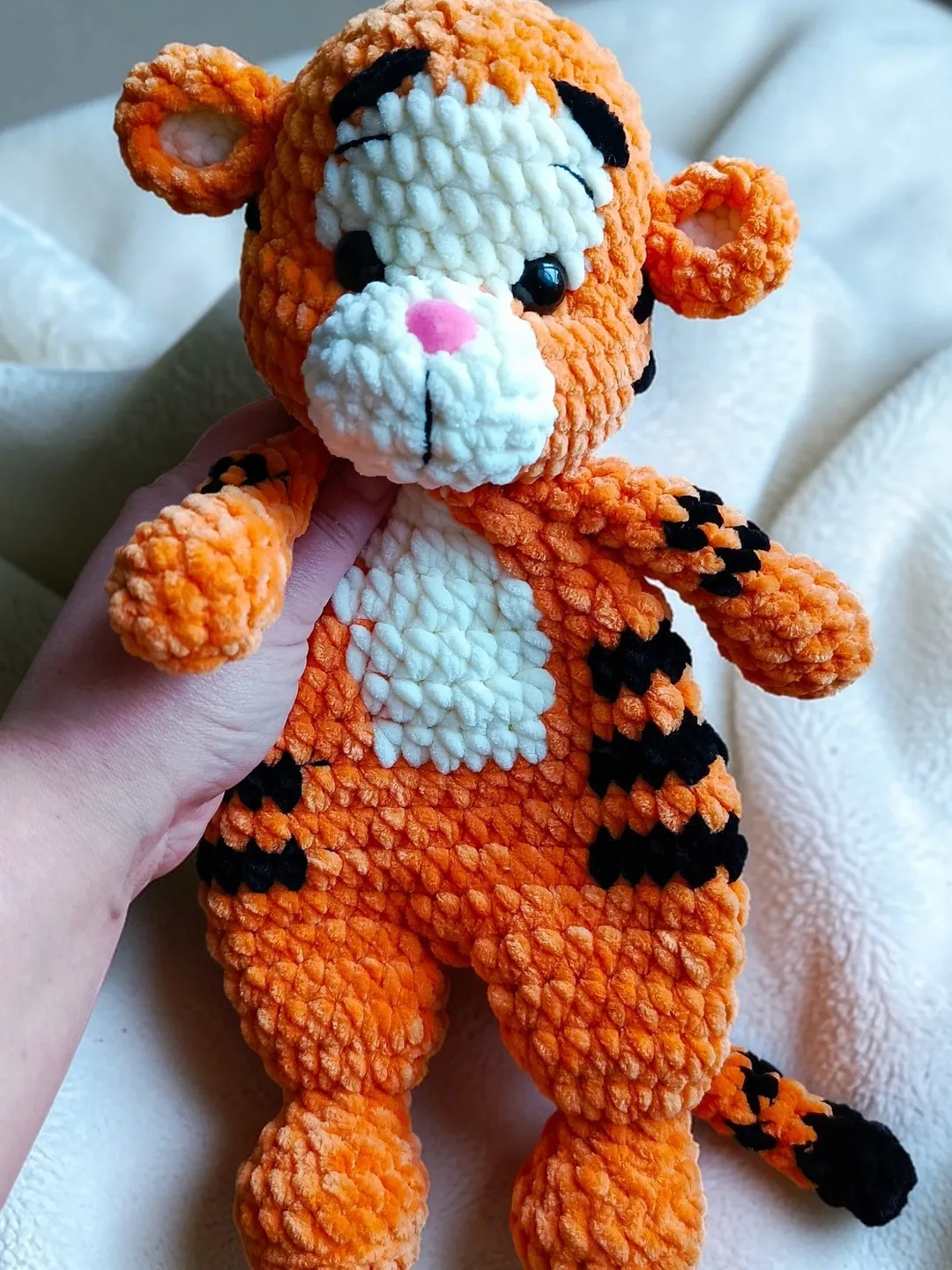 Crochet snuggler pattern, Tiger, Amigurumi tutorial PDF file