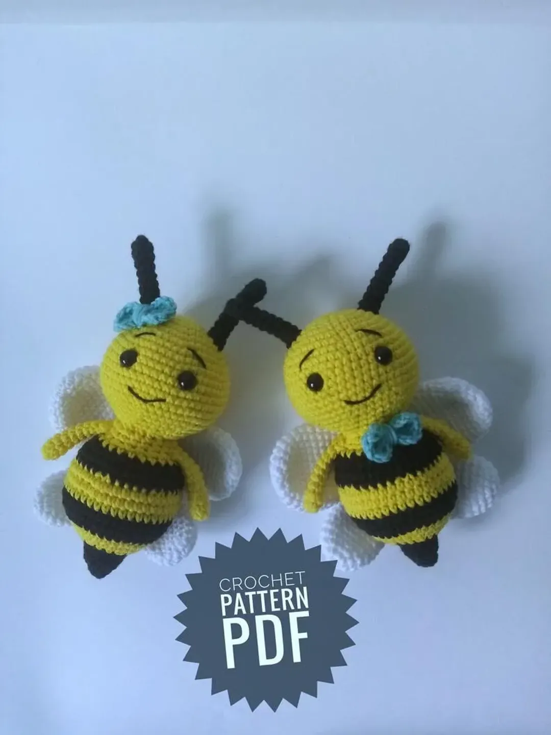 Amigurumi bee crochet pattern pdf in English, Pattern crochet bee toy
