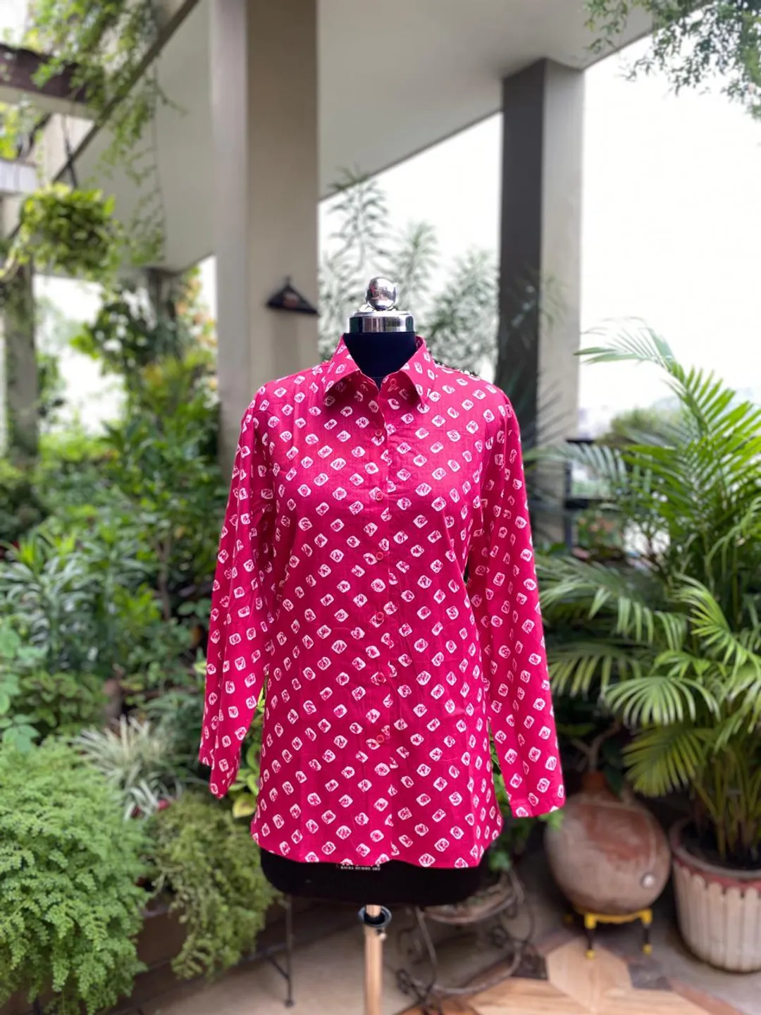 Women’s Muslin Cotton Shirt | Handmade Printed Mulmul Top | Soft Lightweight Summer Shirt