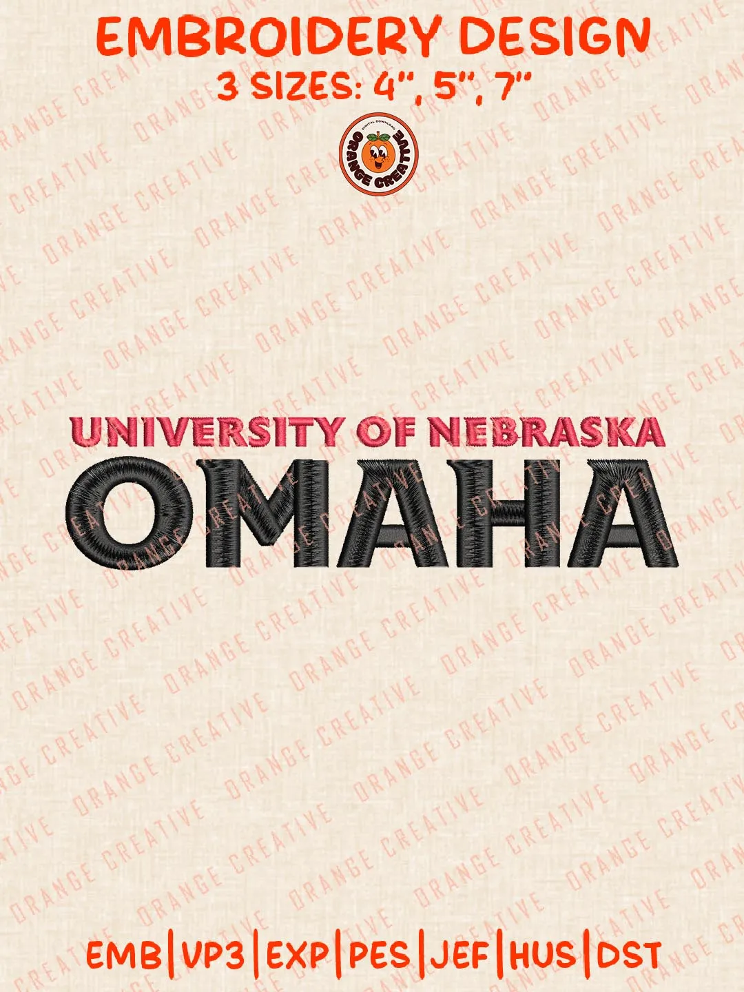 Omaha Uni.versity Embroidery Design, NCAA Omaha Mavericks Logo Embroidery Design, Machine Embroidery Design File, 4 Sizes, Digital Download