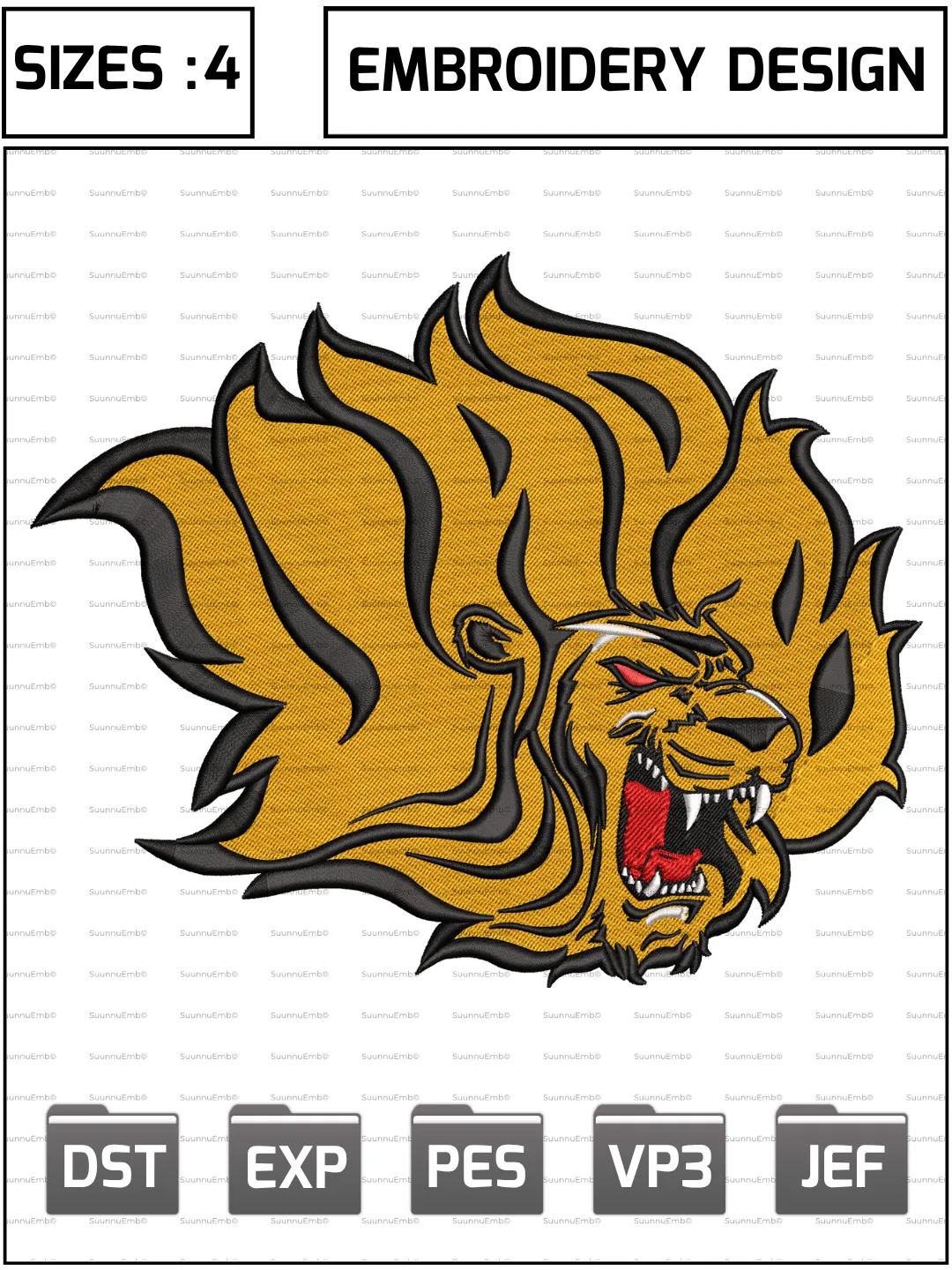 Arkansas-PB Golden Lions Logo Embroidery Design,NCAA Logos Embroidery Design,NCAA Teams, Machine Embroidery Design File,4 Sizes, Digital Download