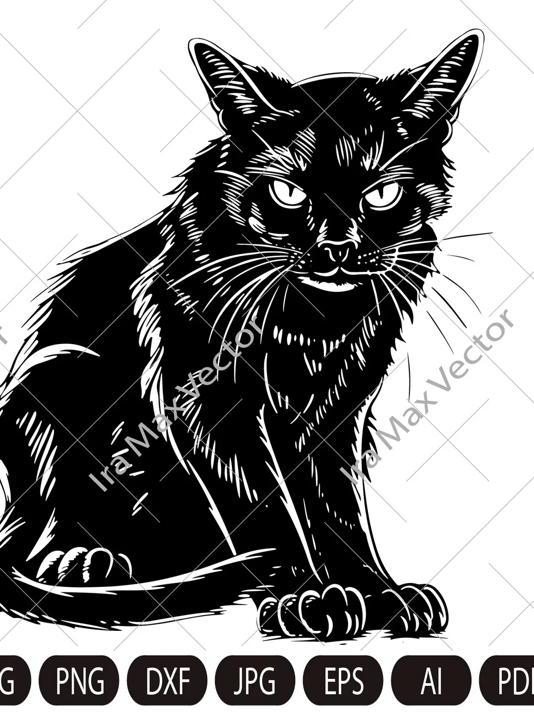 Angry Cat Svg, Dangerous cat, Cute Black Cat Svg, Halloween  Cat Svg, Angry Cat t-shirt Svg, Cat Halloween Svg