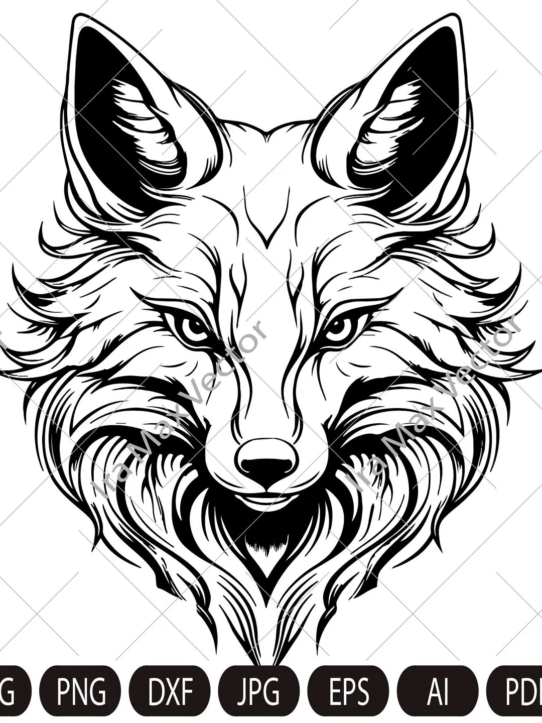FOX Face svg / Fox Head svg / Fox svg /Fox Mascot svg / Fox Printable / INSTANT DOWNLOAD