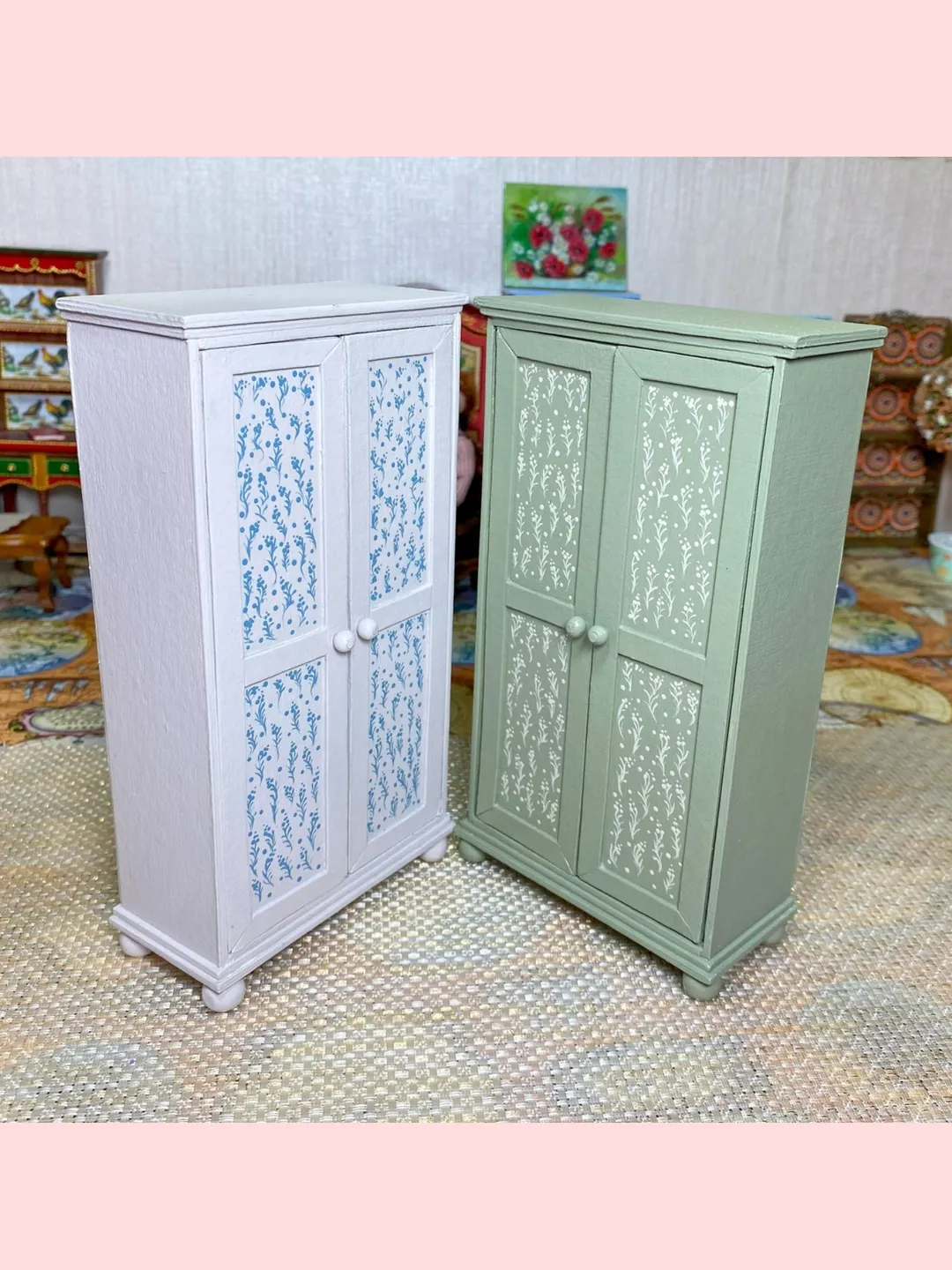Wardrobe for a dollhouse in a scale of 1:12. Furniture for dolls.