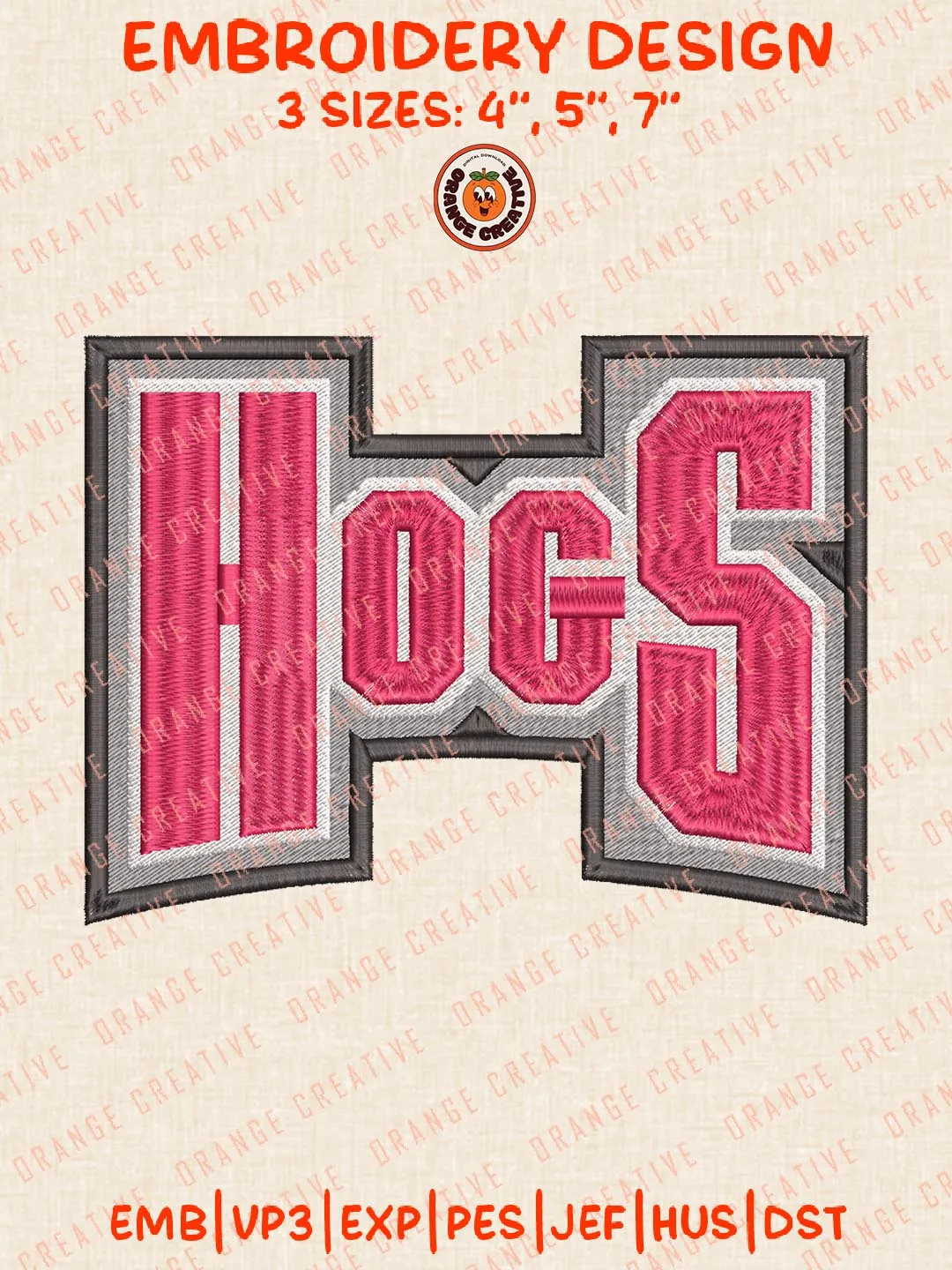 Arkansas Razorback Embroidry File NCAA Razorbacks Team Wordmark Logo Machine Embroidery Design, NCAA ...