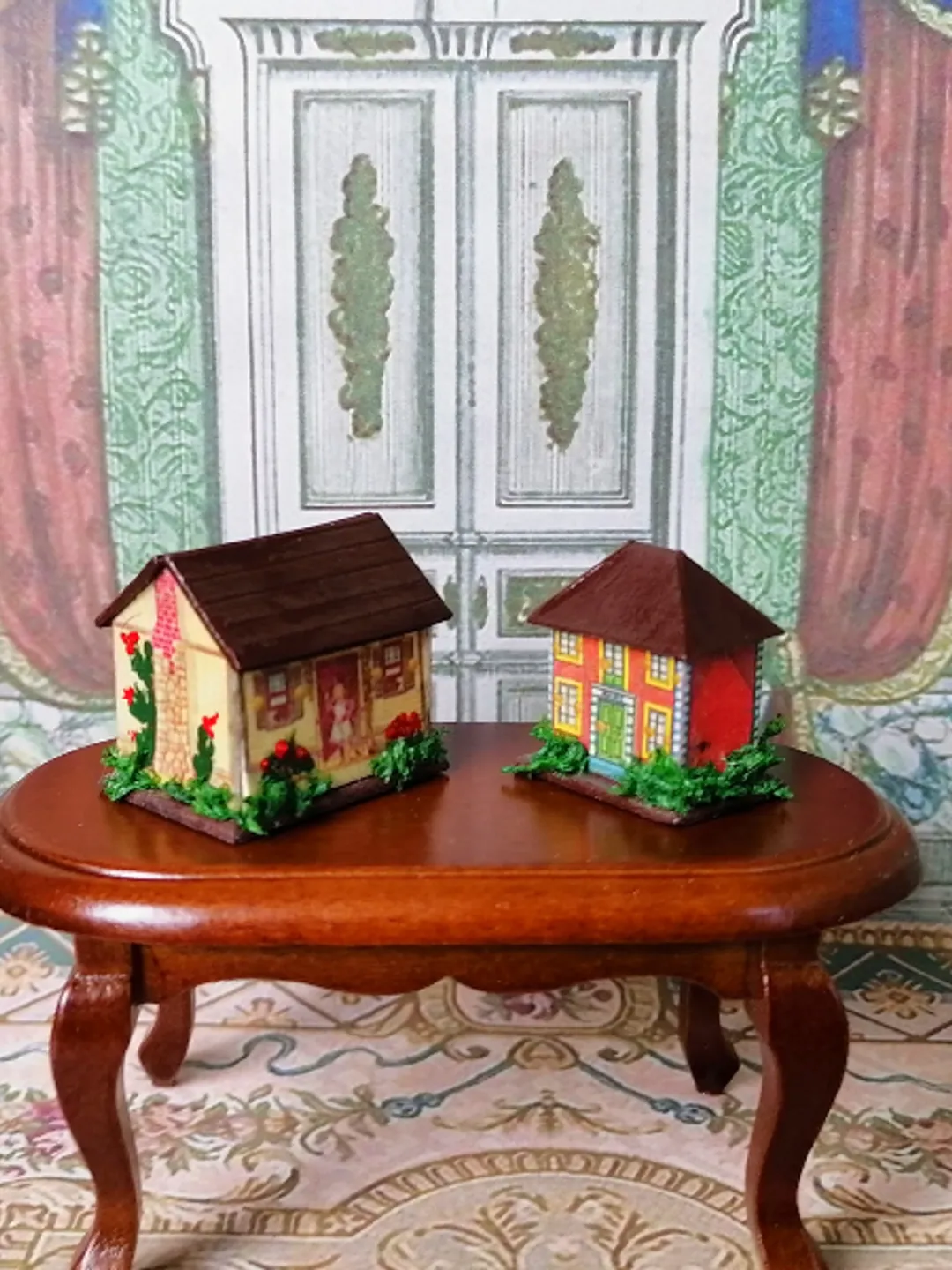 Two houses for the doll house. A toy for a doll.1:12 scale.