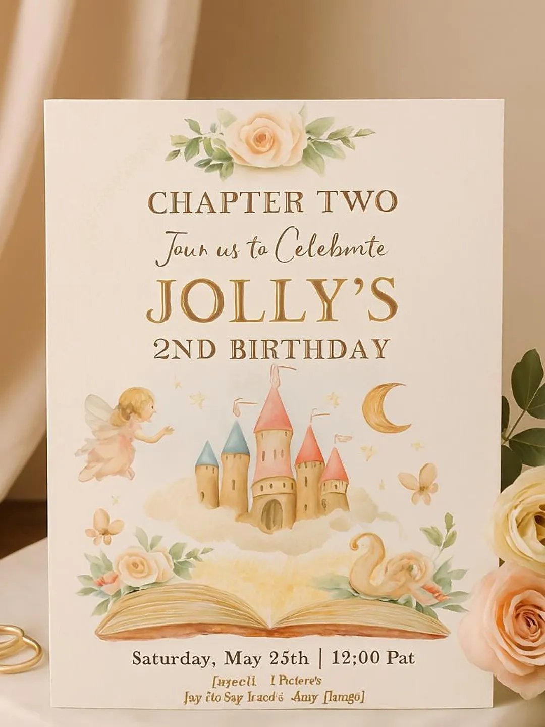 Chapter Two Birthday Invitation ,Storybook and Fairytale 2nd Birthday ...