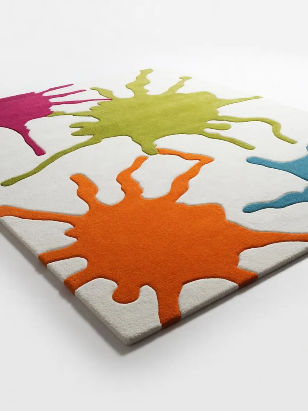 Colorful Abstract Splash Rug: Modern Artistic Area Carpet – Mid Century ...