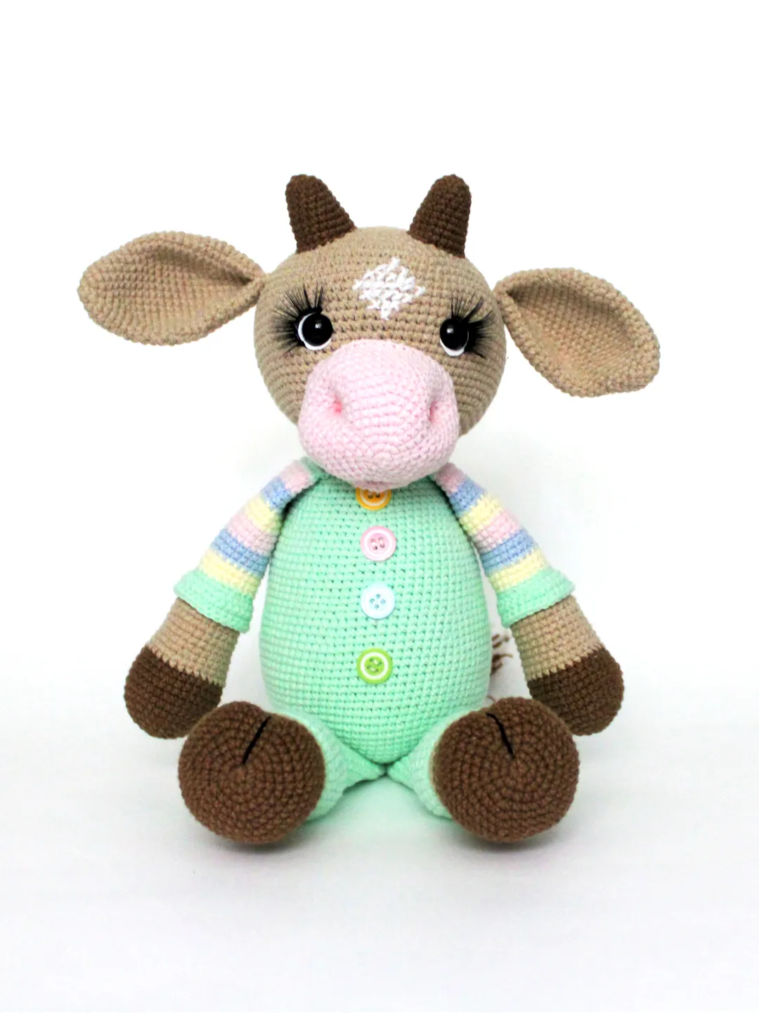 Crochet cow pattern PDF in English Amigurumi bull toy