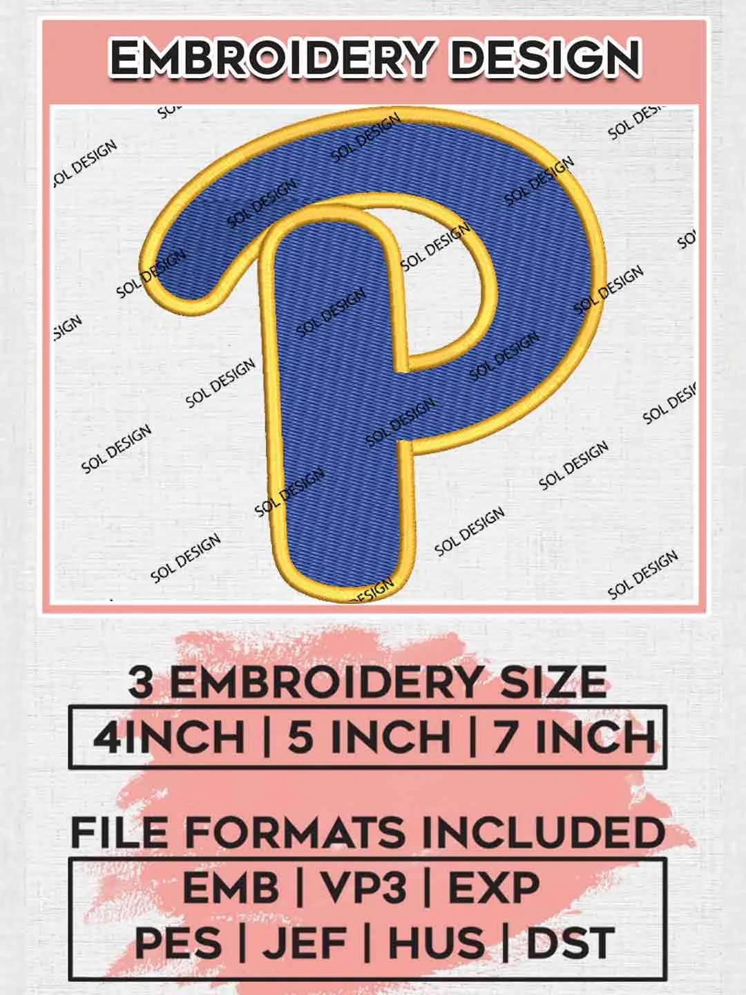 NCAA Pittsburgh Panthers Logo Embroidery Designs, NCAA Logo Embroidery files, NCAA Team, College Rugby Team Machine embroidery designs, Digital Download