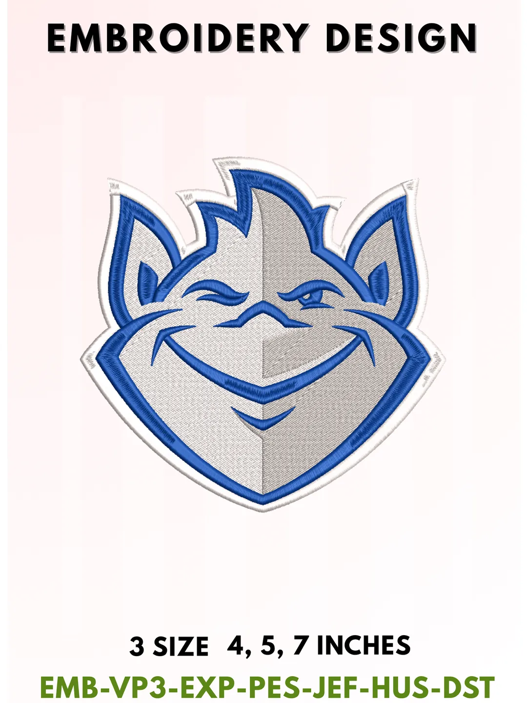 Saint Football Embroidery Design, College Sports Embroidery Files, Sports Machine Embroidery Files, 3 Sizes, Instant Download