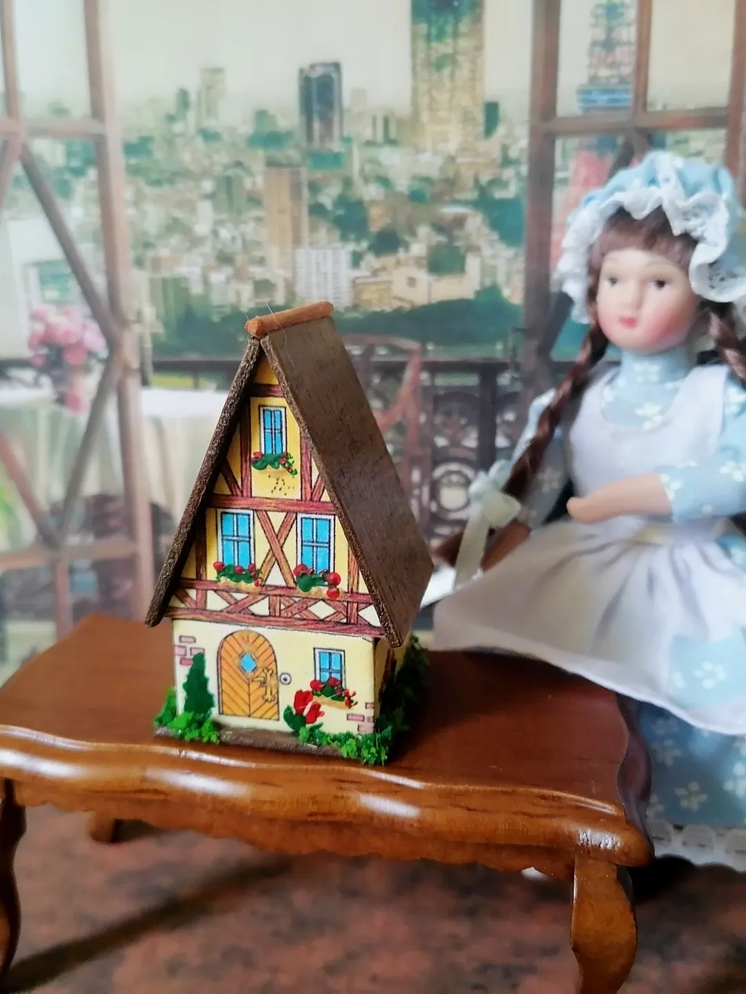 Doll lodge.Dollhouse. A toy for a doll.1:12 scale.