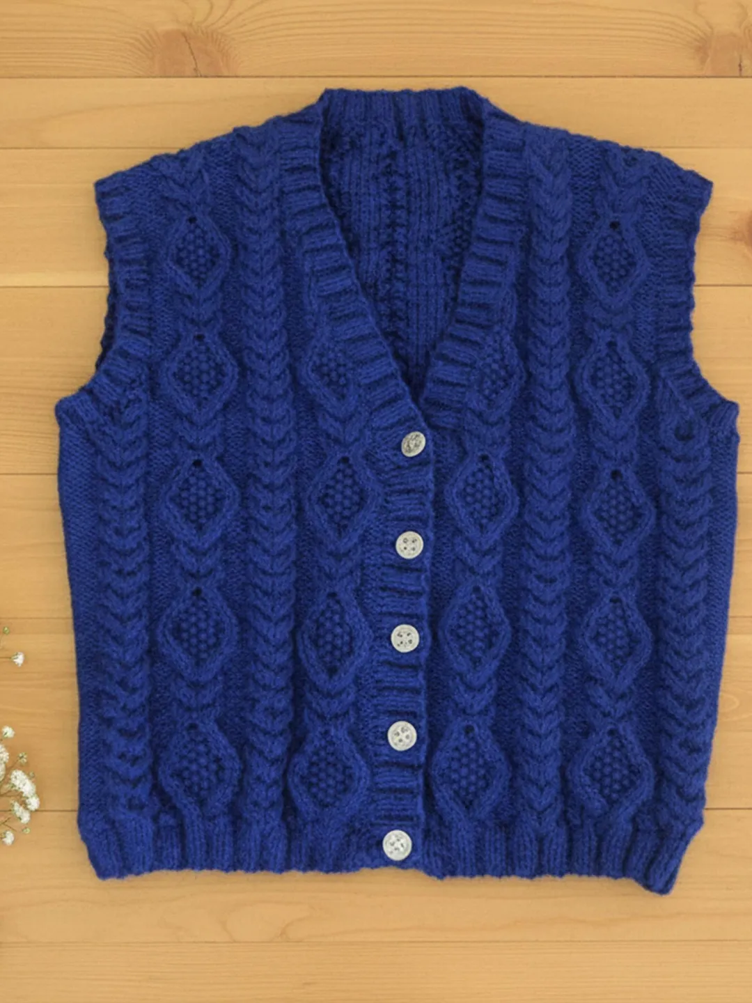 Cabled Knit Vest Pattern | Easy Beginner PDF