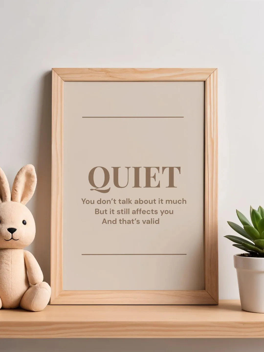 Printable Wall Art , Quiet Calm wallart ,Minimalist Wall Decor , Modern Typography Print, Digital Download
