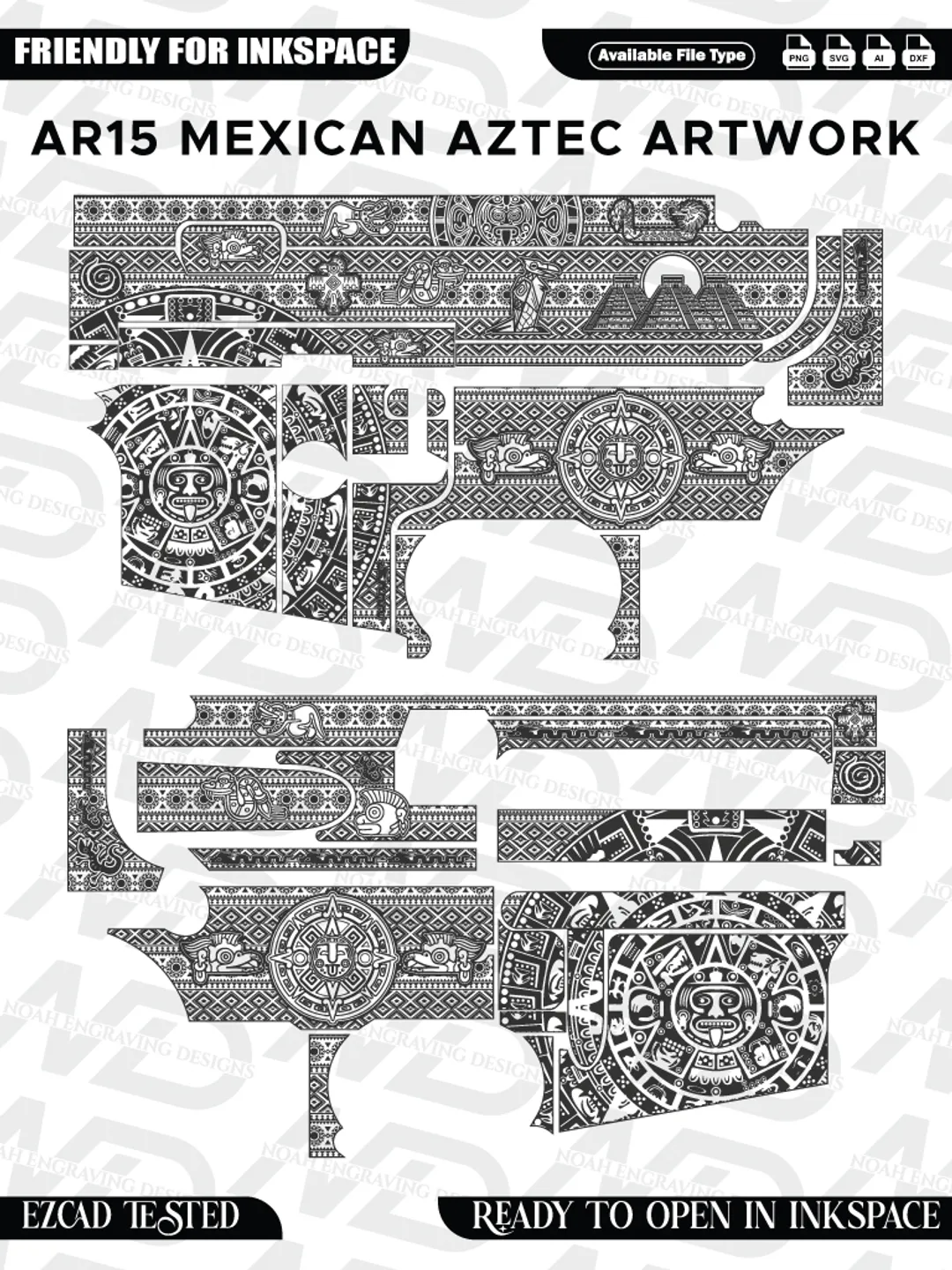 AR15 MEXICAN AZTEC ARTWORK