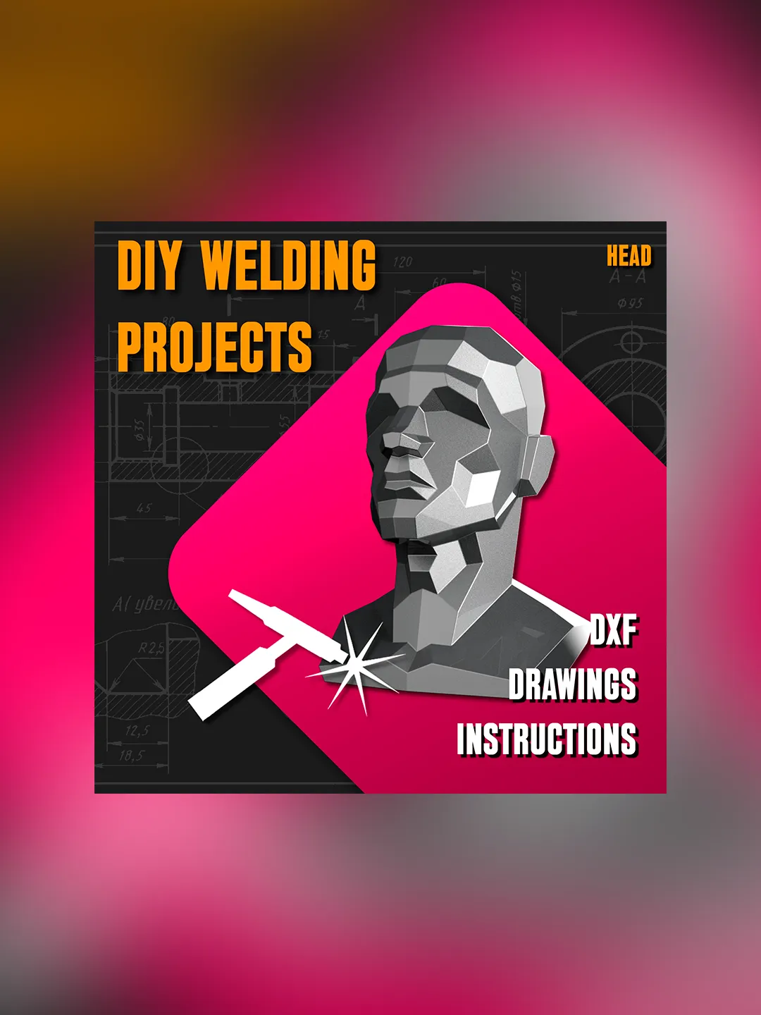 Welding Project Plans Drawings Head (DXF, PDF)