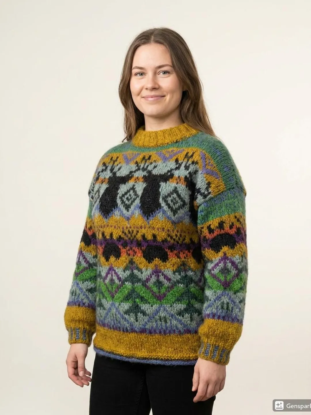 Half Zip Sweater Knitting Pattern | Nordic Fair Isle Sweater | Animal ...