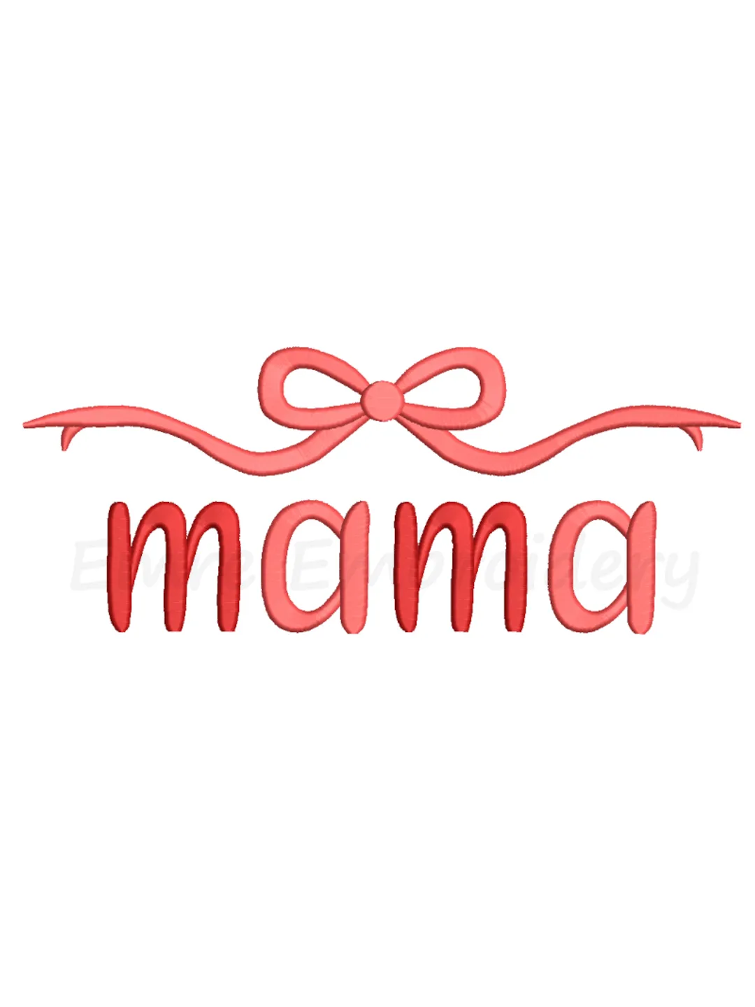 Coquette Mama Bow Embroidery Design, Machine Embroidery Design, 6 Sizes, Instant Download