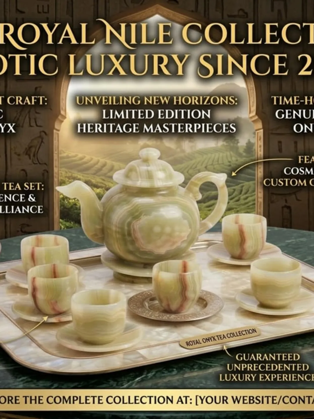Passionate artisan and founder of Nile Alabaster, specializing in handcrafted Egyptian onyx and alabaster homeware. Dedicated to preserving ancient heritage through modern luxury designs.