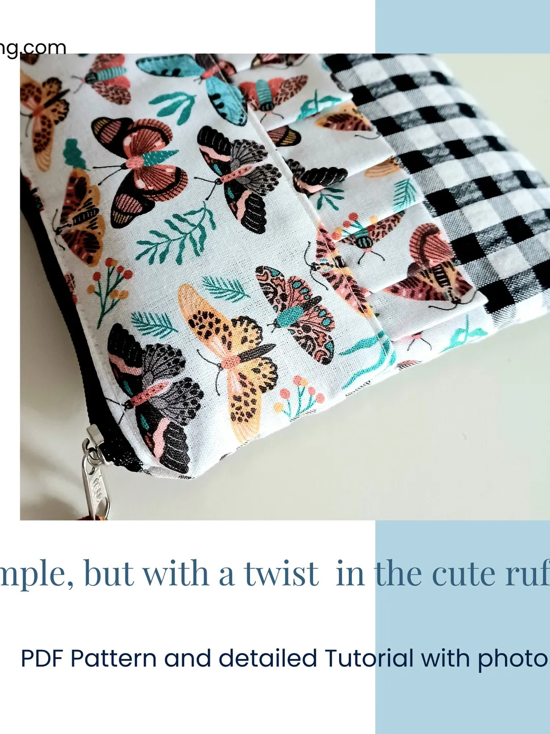 Serger Ruffle Pouch Pattern Ruffle Zipper Pouch Sewing Pattern, Pleated Makeup Bag (PDF Pattern)