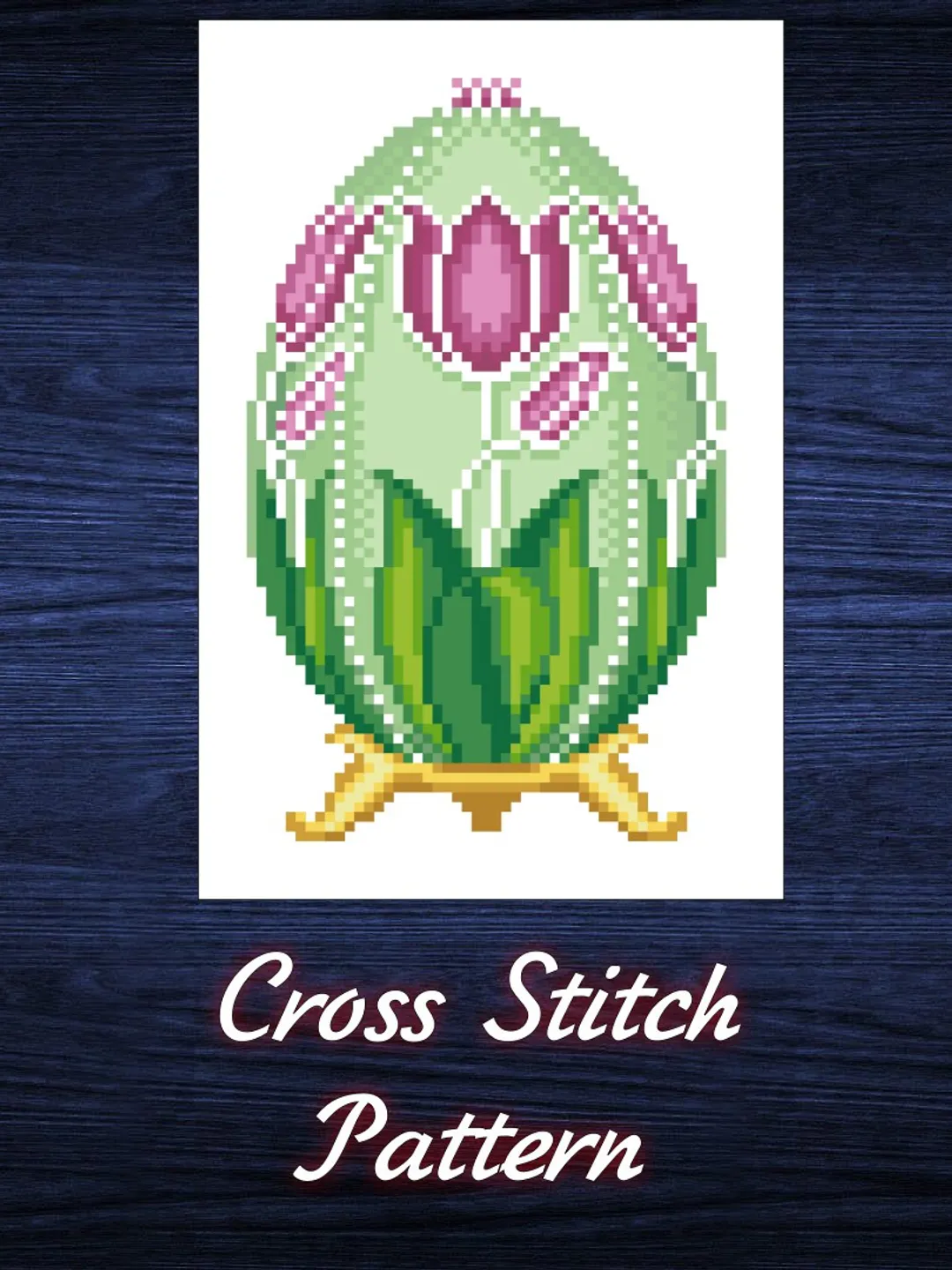 Cross Stitch Pattern Easter Egg Digital Download PDF